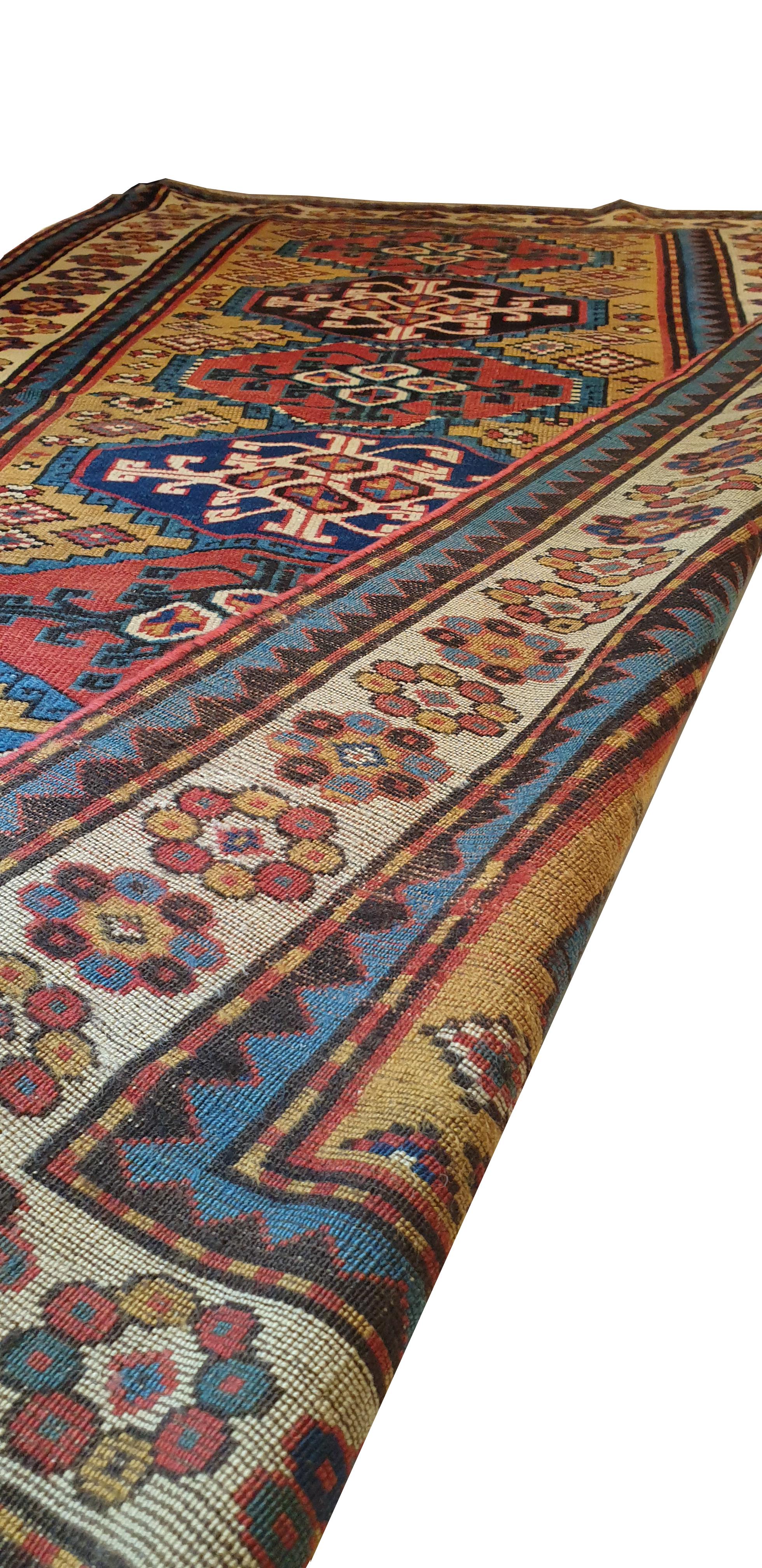 638 - Oriental Carpet, 19th Century, kazak In Good Condition For Sale In Paris, FR