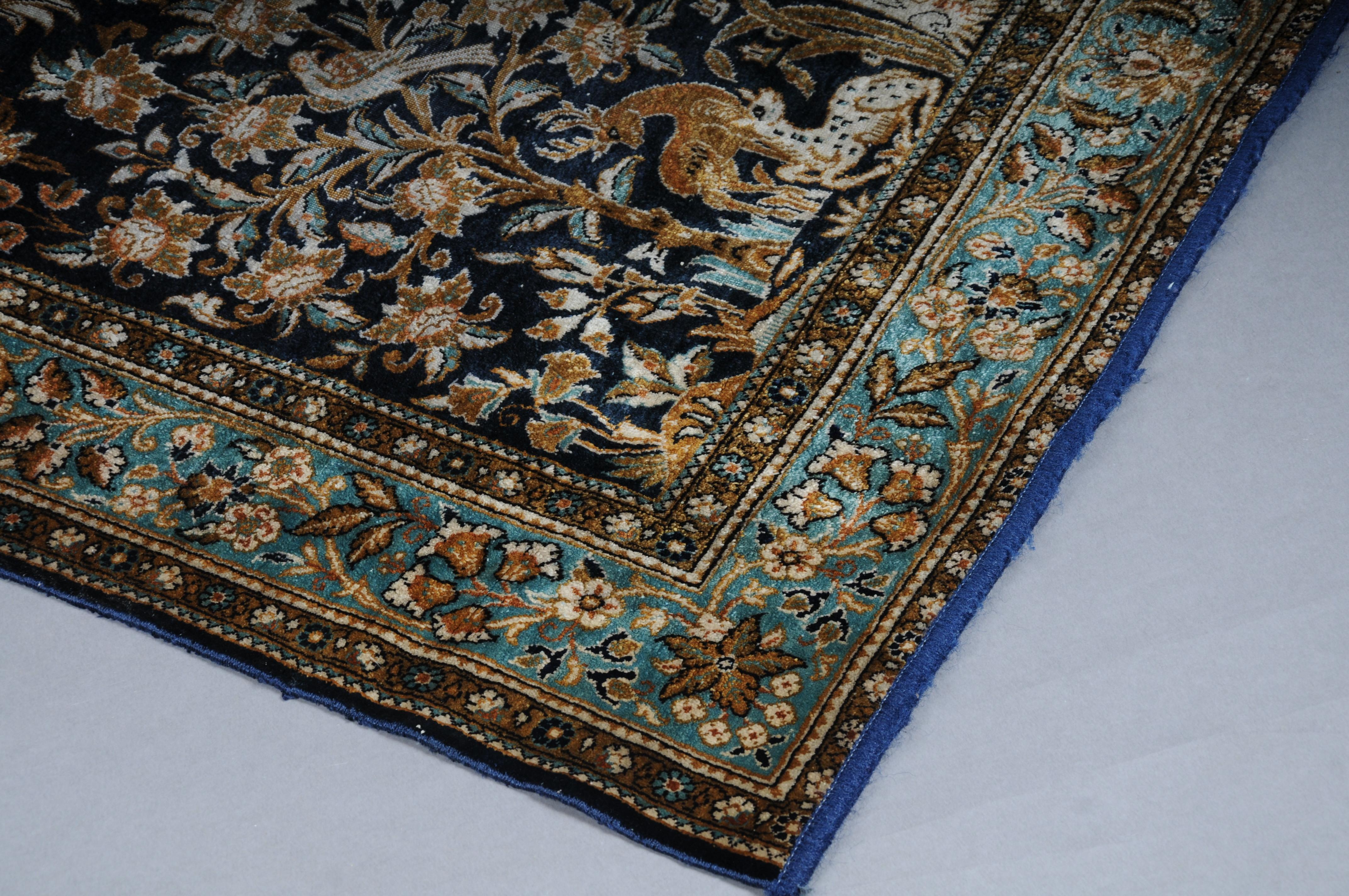Oriental carpet/bridge silk paradise garden 20th century For Sale 4