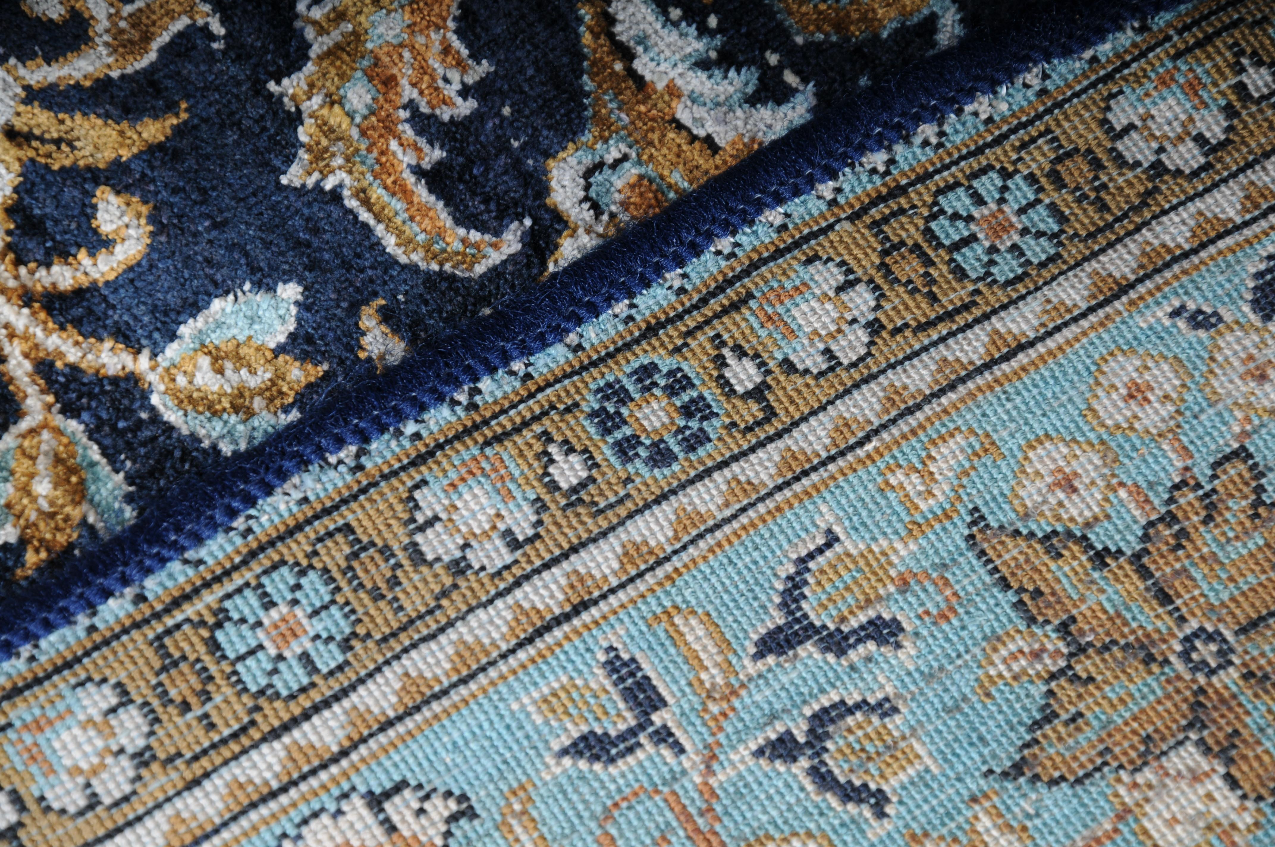 Oriental carpet/bridge silk paradise garden 20th century For Sale 9