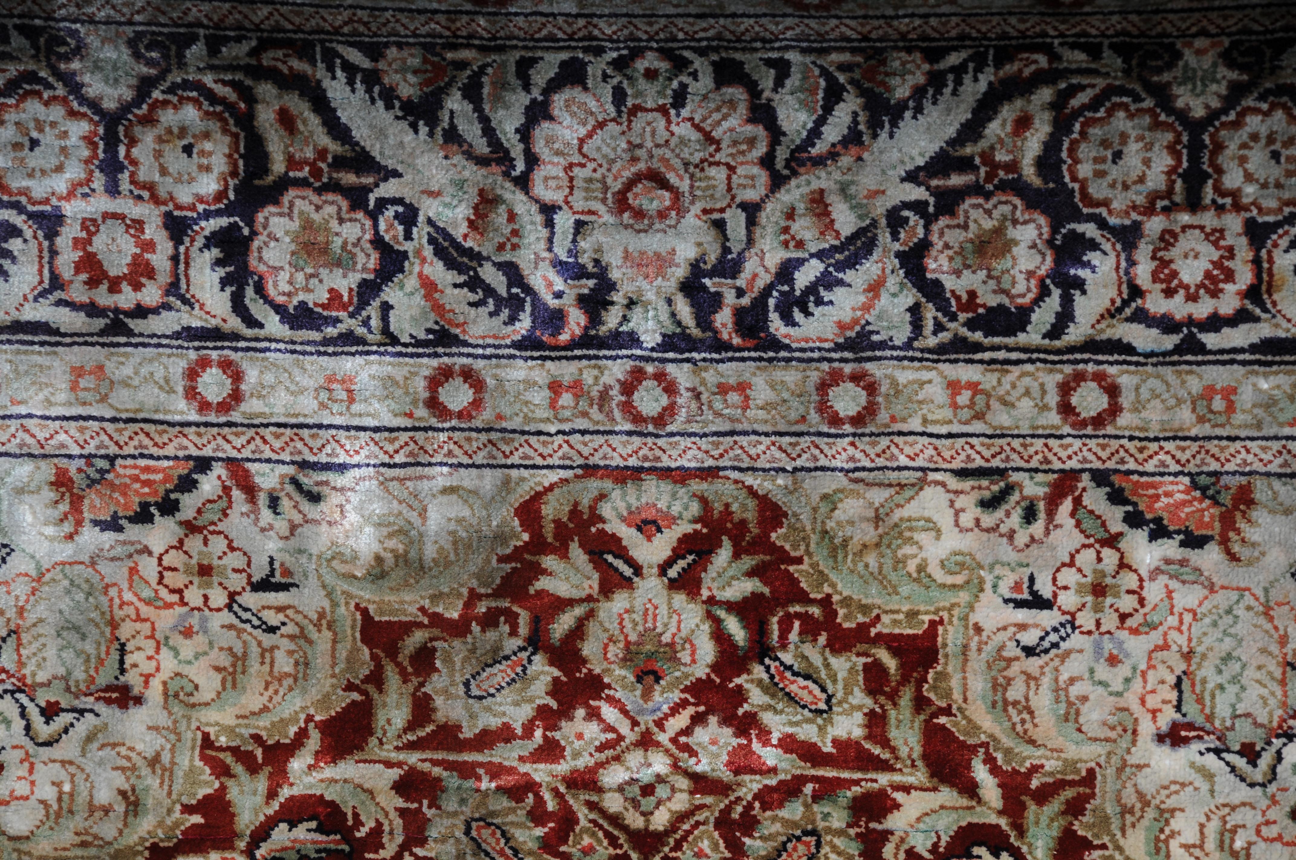 Unknown Oriental carpet/china bridge silk 20th century For Sale