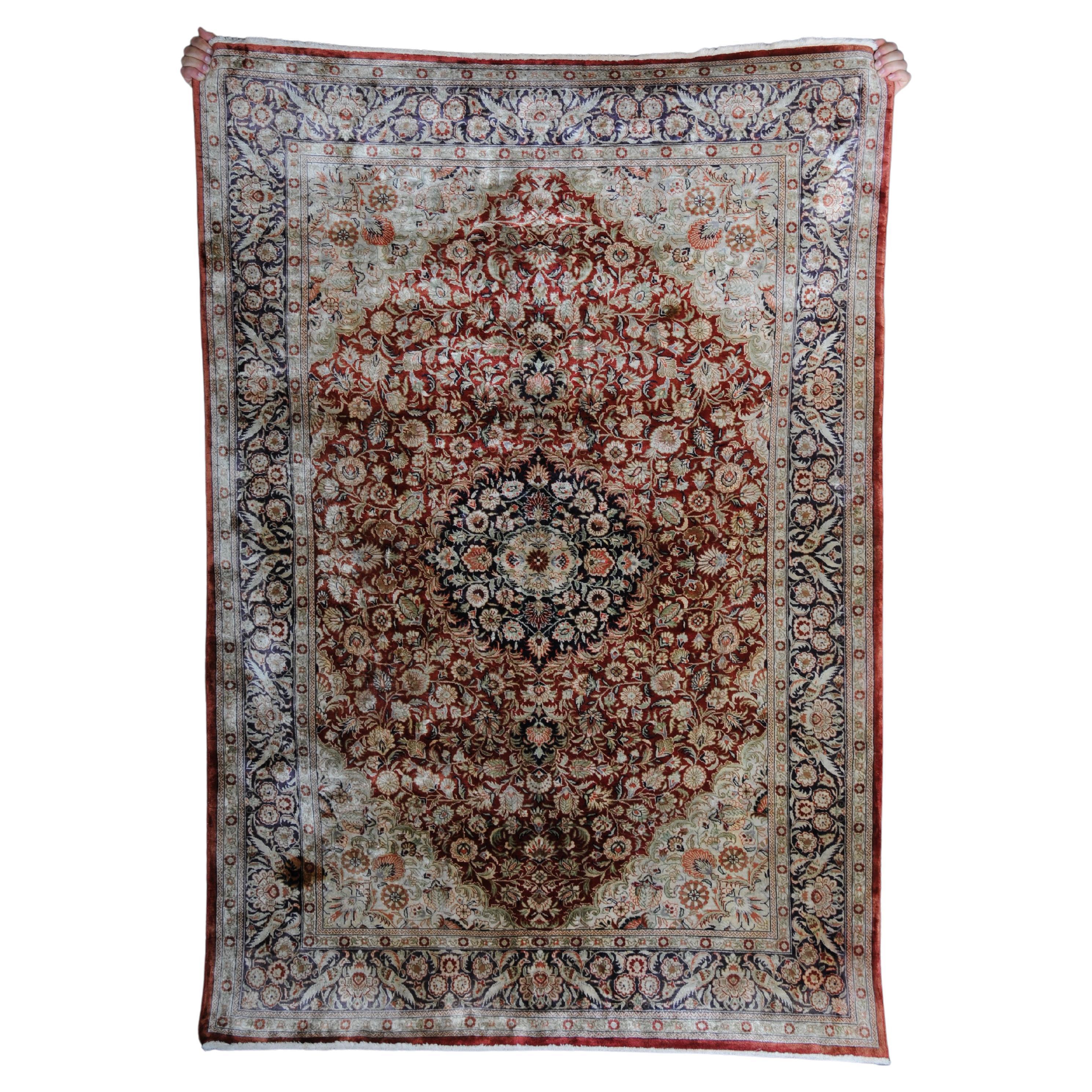 Oriental carpet/china bridge silk 20th century For Sale