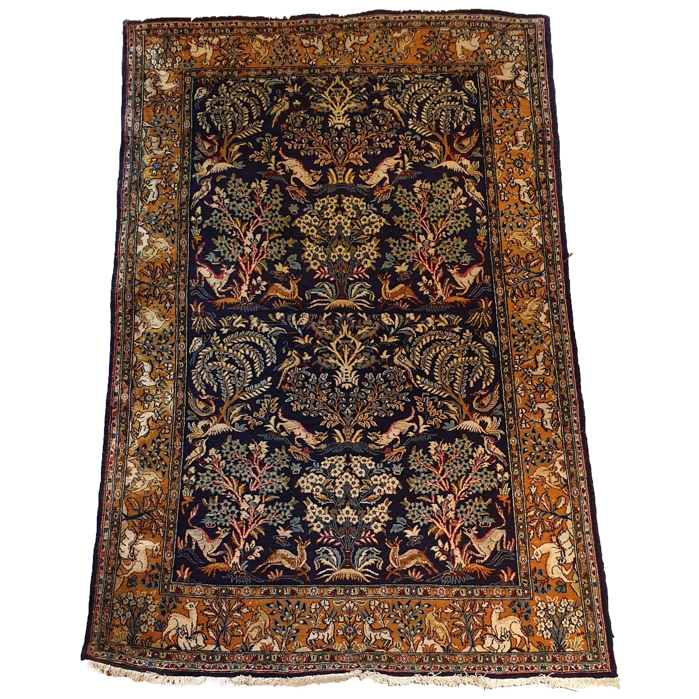 Oriental Carpet, Handwoven 19th Century