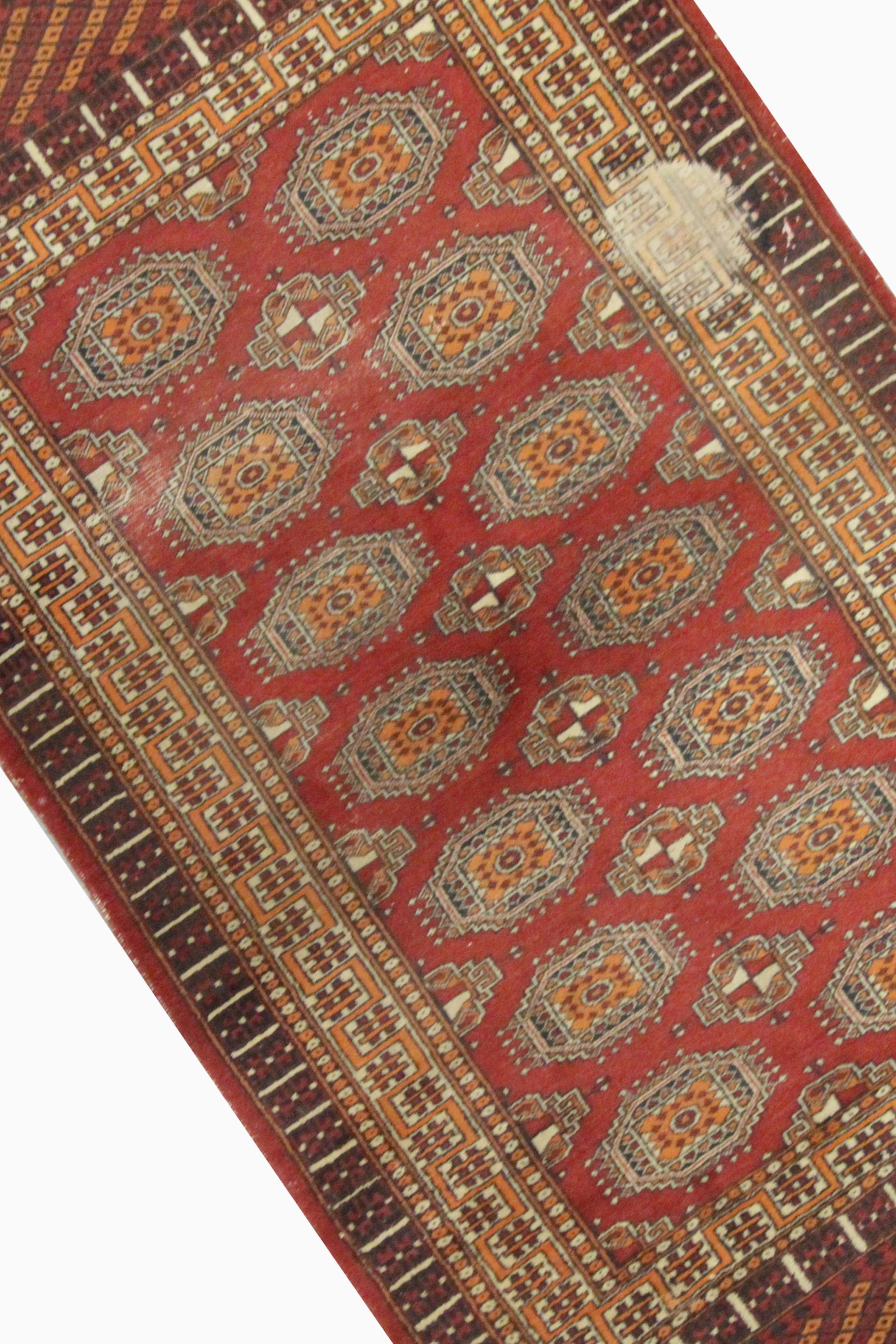 Tribal Oriental Carpet Living Room Rug Old Wool Handwoven Traditional Rug For Sale