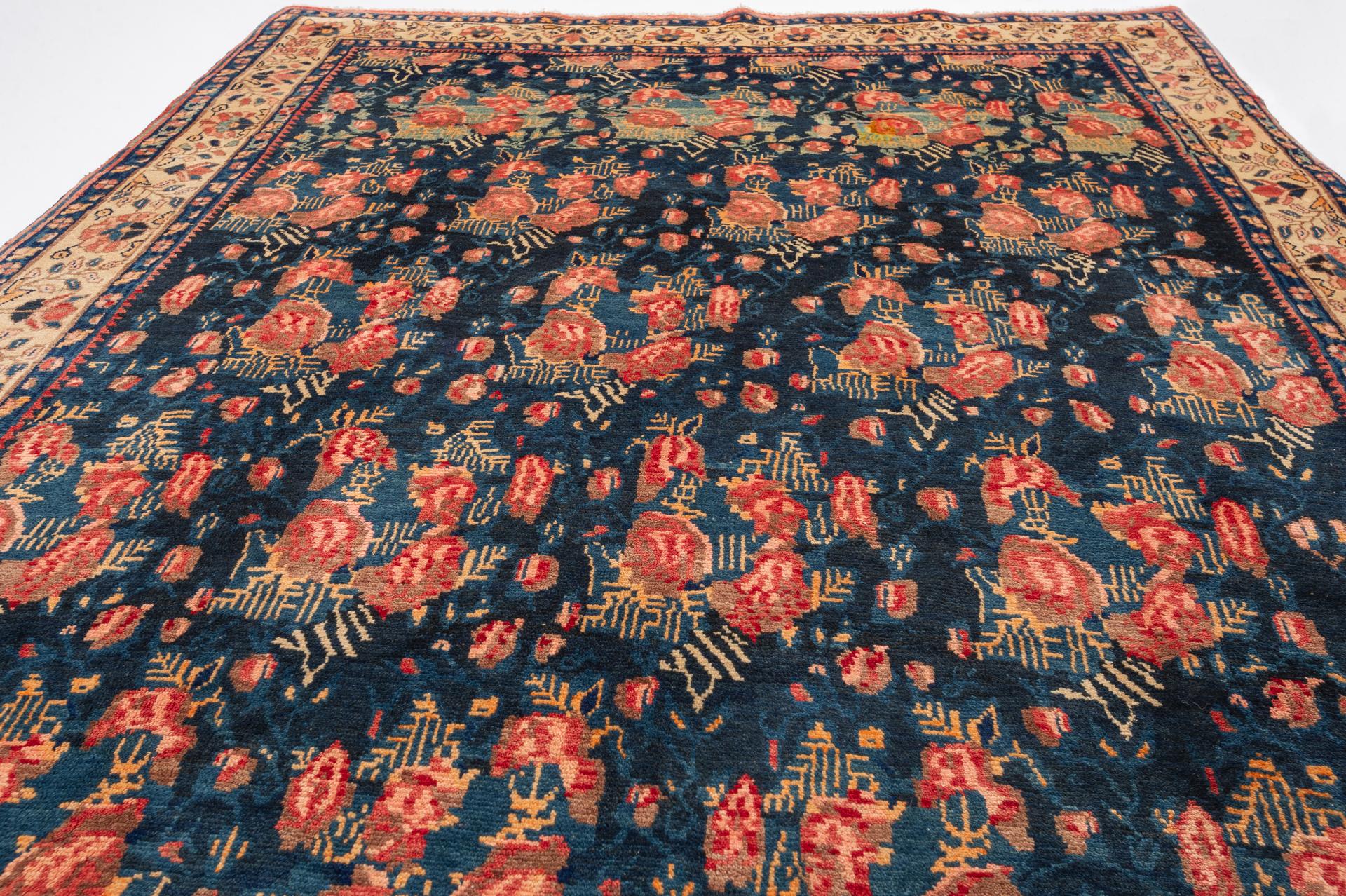 Armenian Oriental Carpet With Roses For Sale