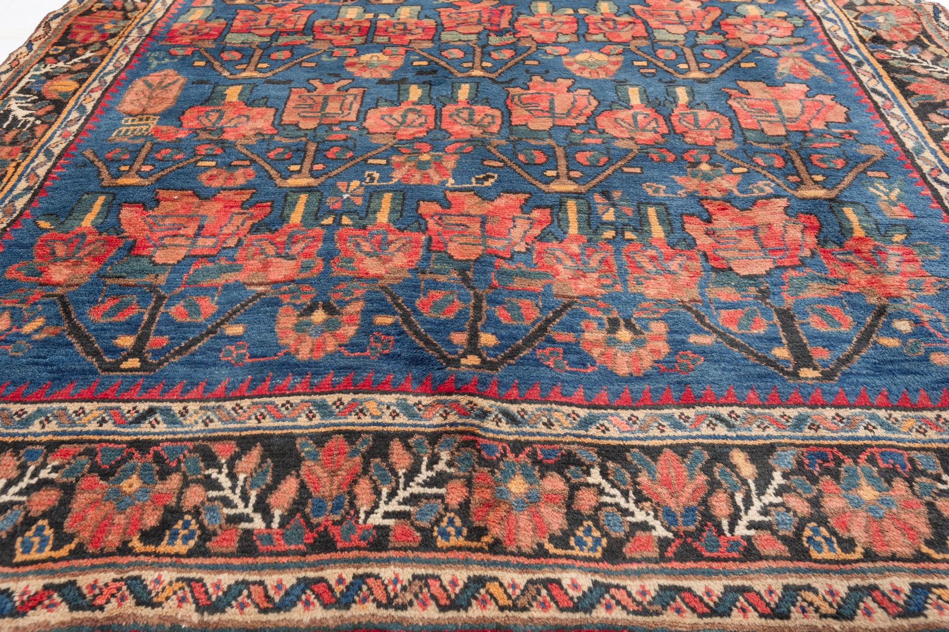 Azerbaijani Oriental Carpet With Roses For Sale