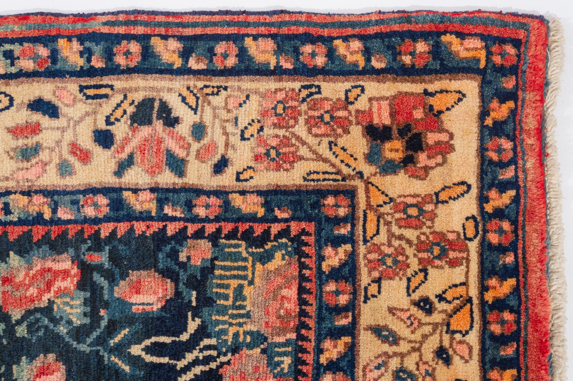 Oriental Carpet With Roses For Sale 1