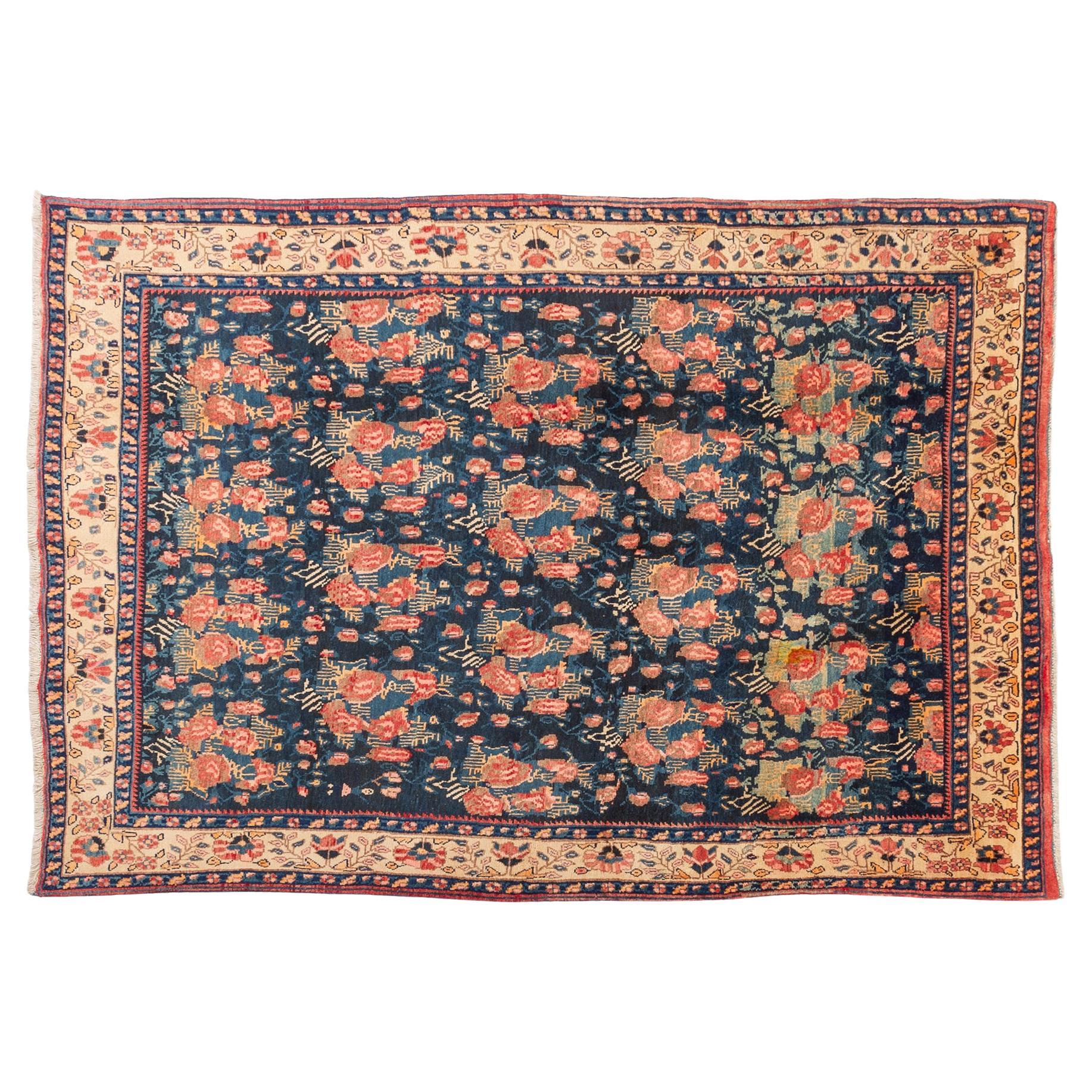 Oriental Carpet With Roses For Sale