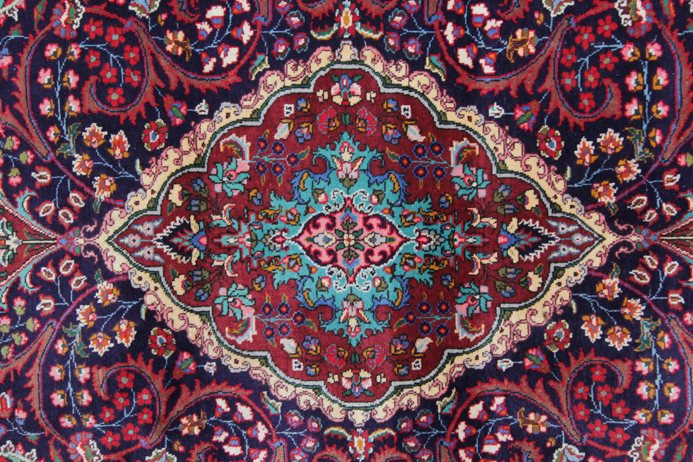 Turkish Oriental Carpet Wool Rugs Red Large Vintage Livingroom Rugs for Sale For Sale