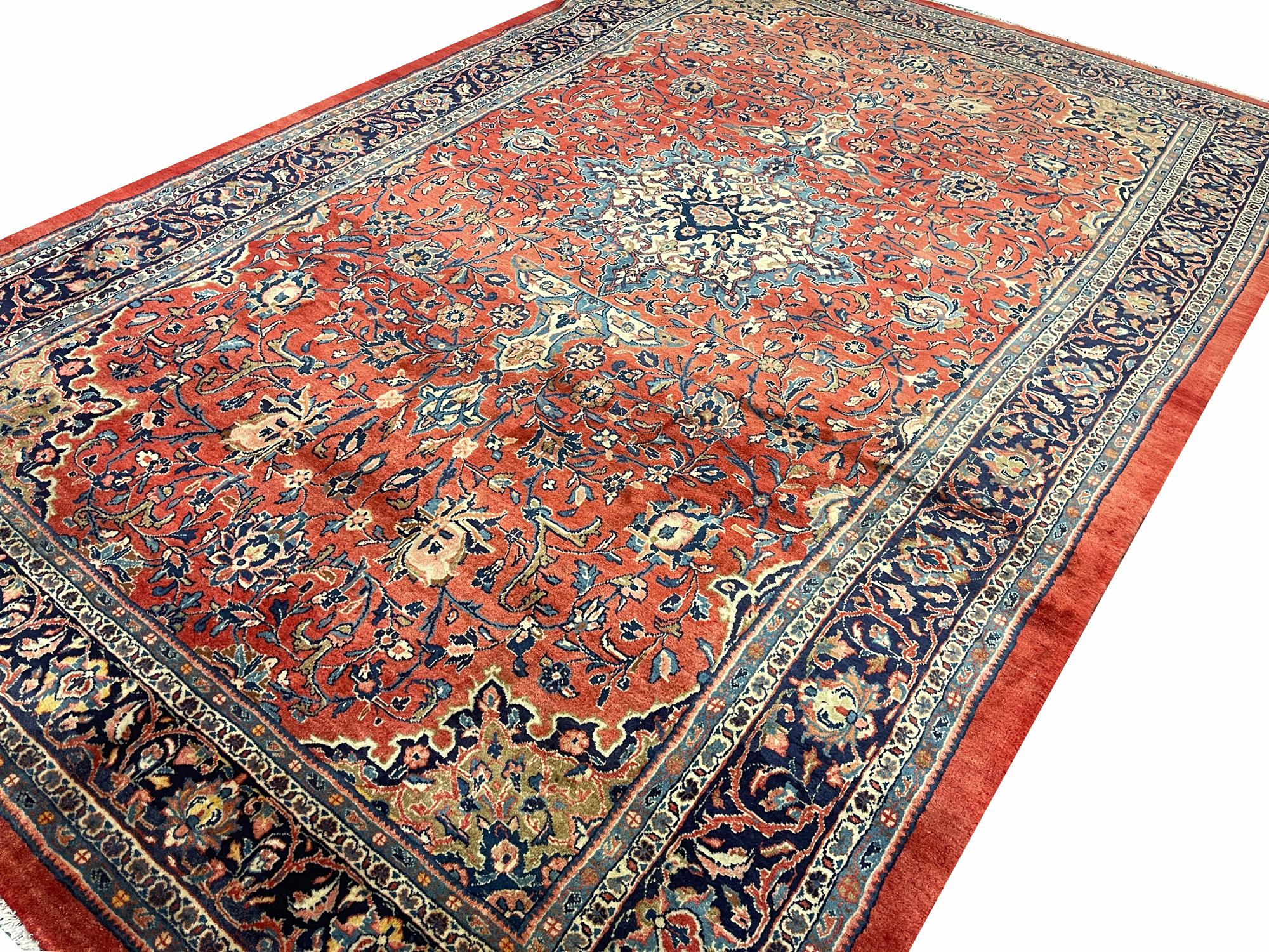 Orientalischer Teppich, Rost, große Vintage-Wollteppiche, zum Verkauf (Land) im Angebot