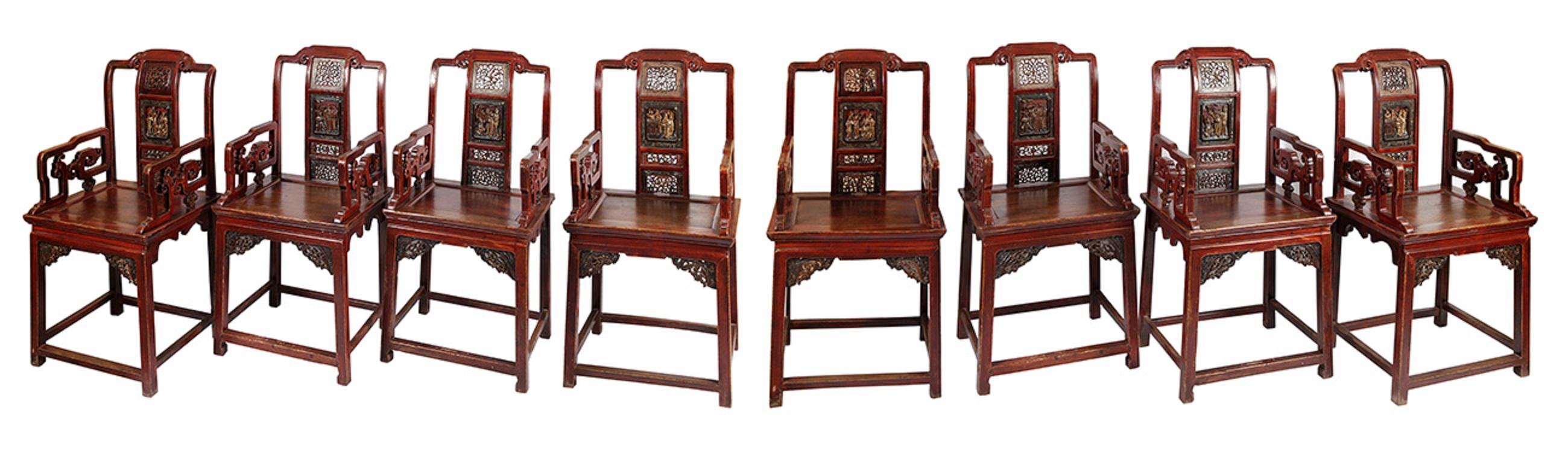 Other Oriental Chair, Lacquered Wood, 19th Century