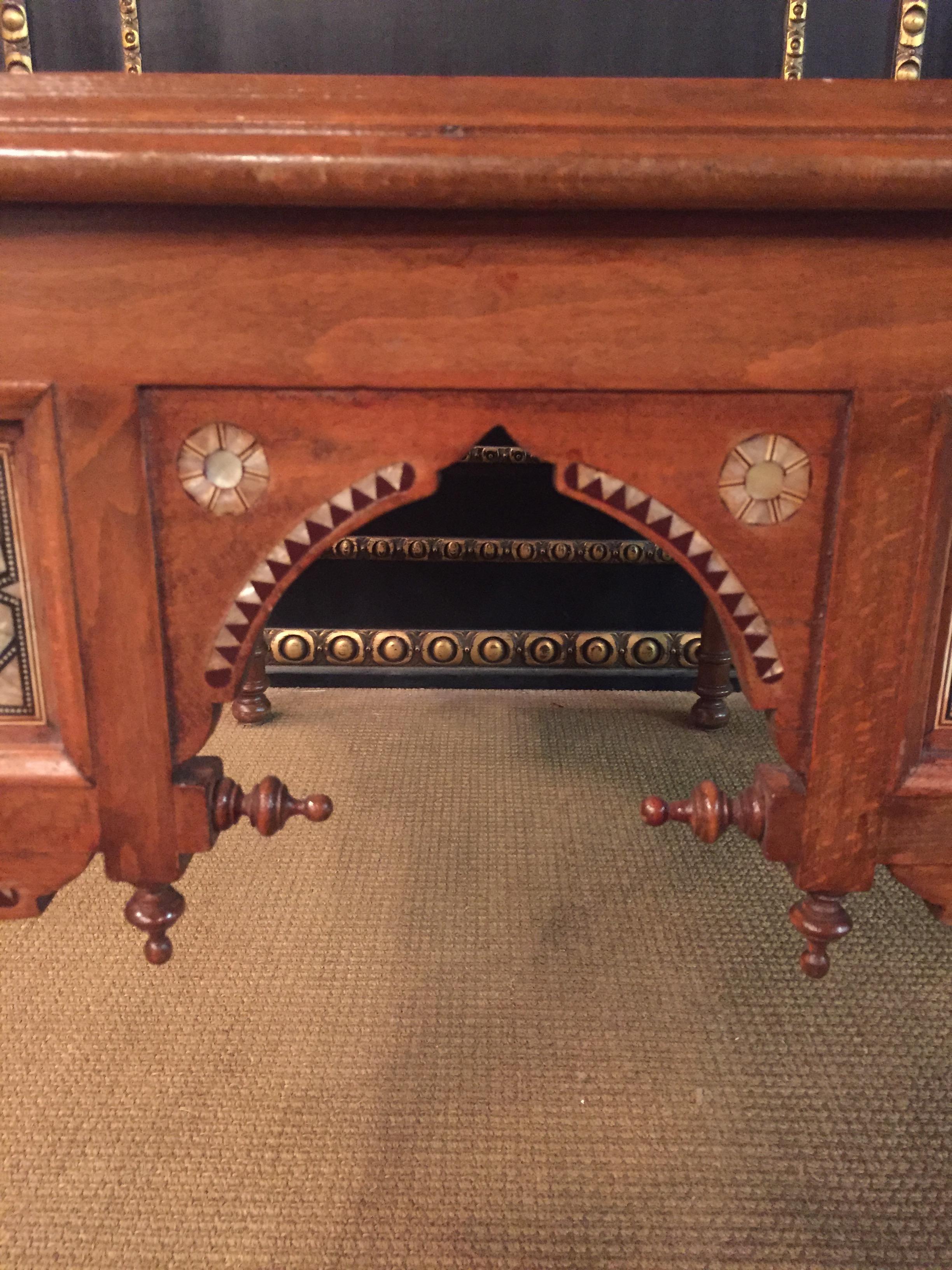 Antique Oriental Coffee Table, Inlaid with Finest Mother of Pearl 1