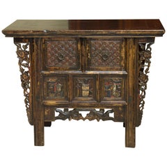 Oriental Commode, Wood and Metal, circa Early 20th Century