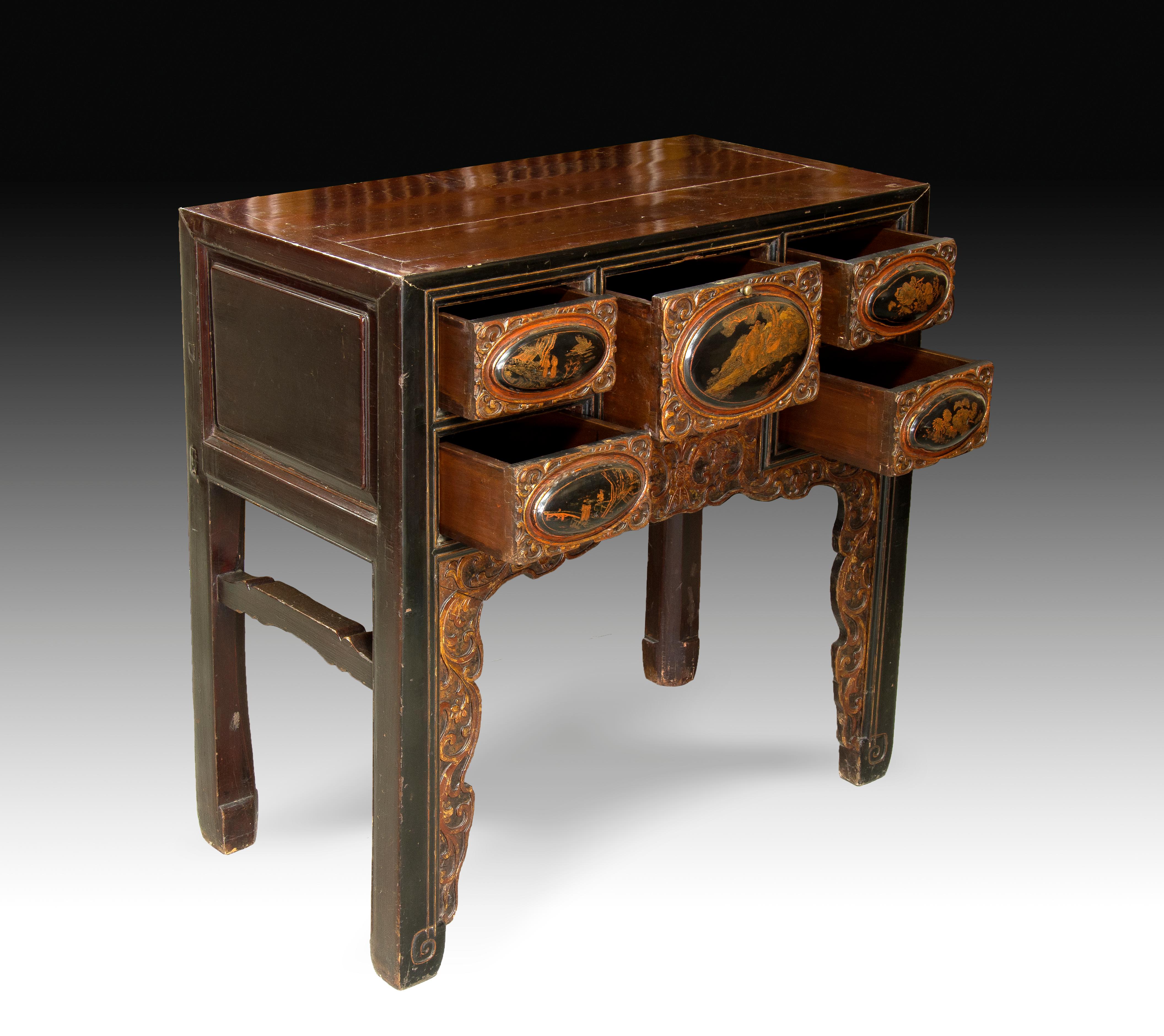 Other Oriental Commode, Wood, Metal, 19th-20th Centuries