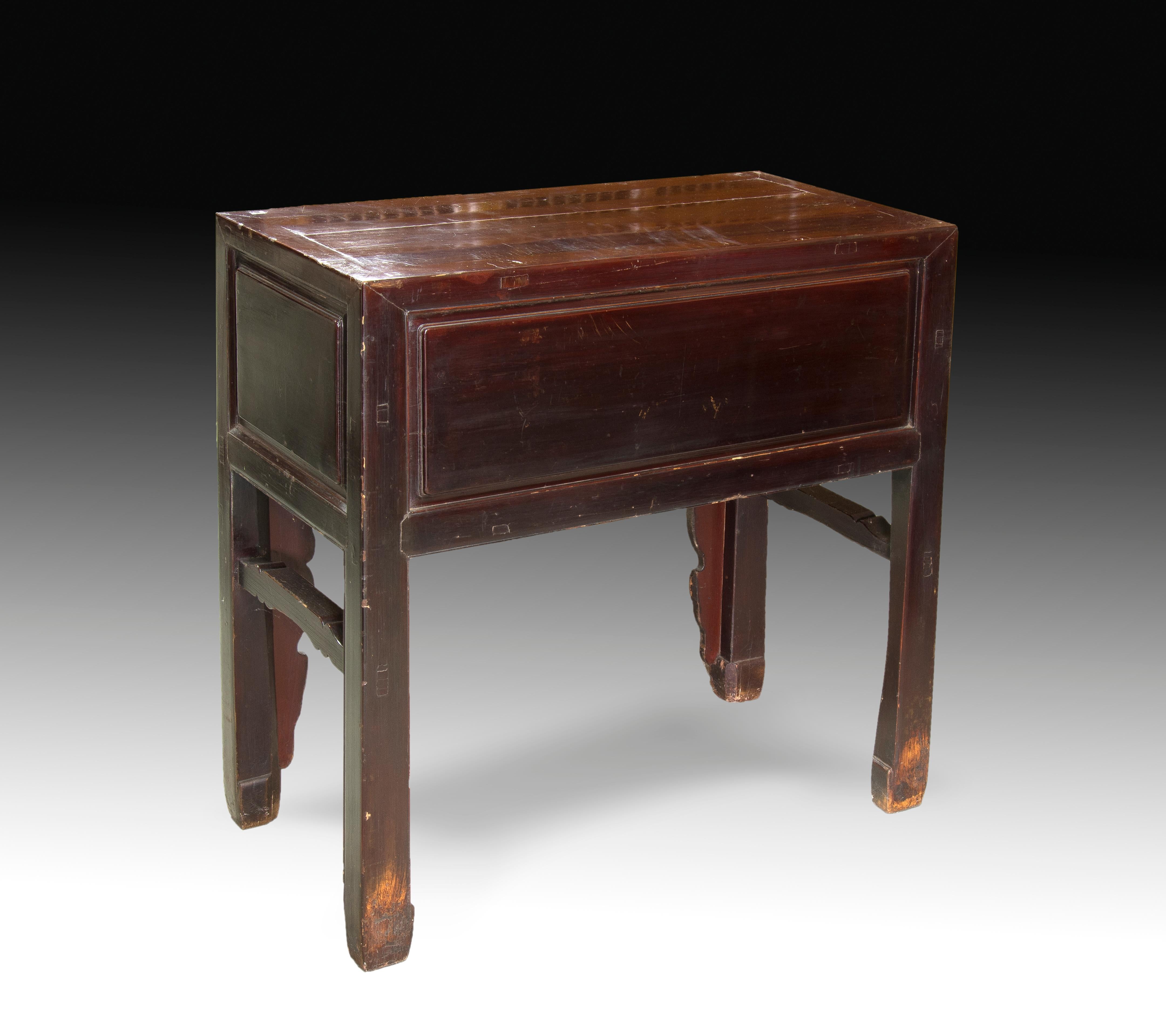 Asian Oriental Commode, Wood, Metal, 19th-20th Centuries