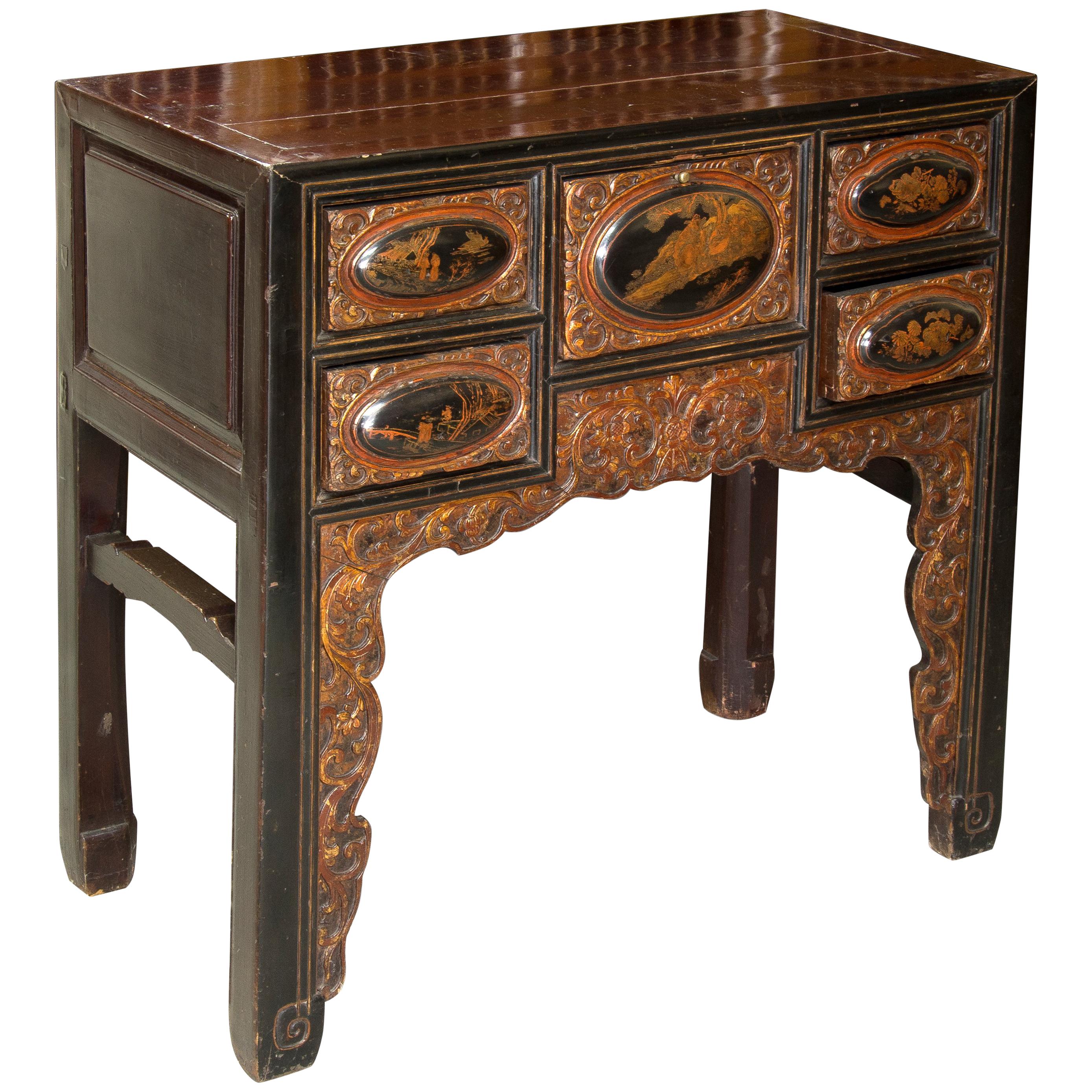 Oriental Commode, Wood, Metal, 19th-20th Centuries