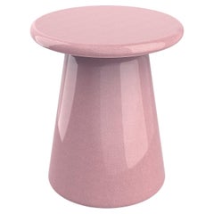 Oriental Craquelet Pink Glazed Ceramic Stool