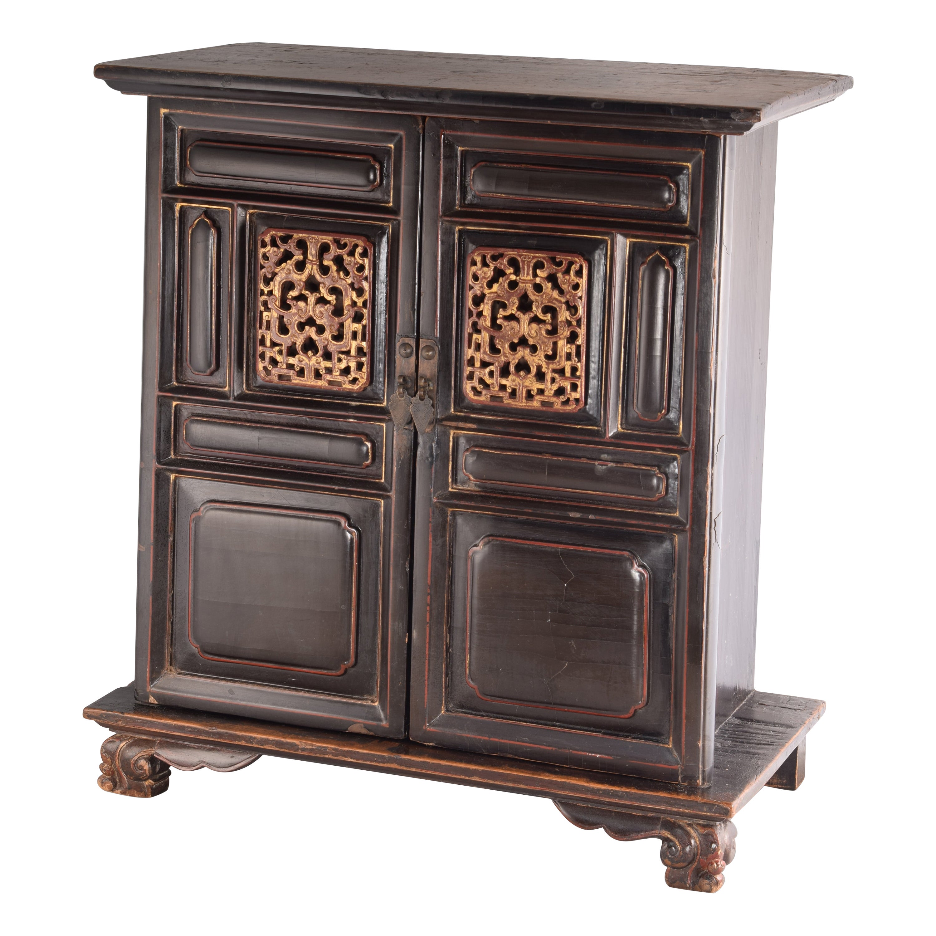 Oriental cupboard. Wood, metal. 19th century.