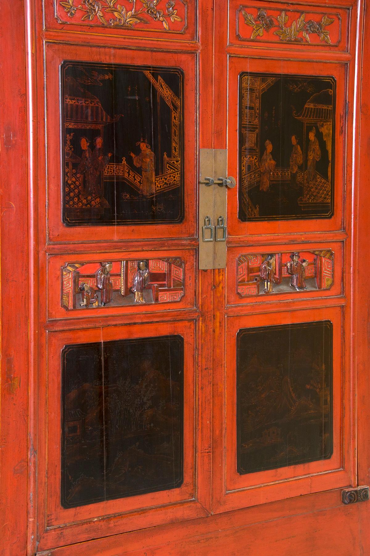 Other Oriental Cupboard, Wood, Metal, circa Early 20th Century