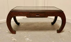 Oriental Deeply Carved Low Table, Coffee Table