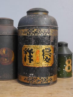Oriental English Shops Tea Canister by Parnall c1890