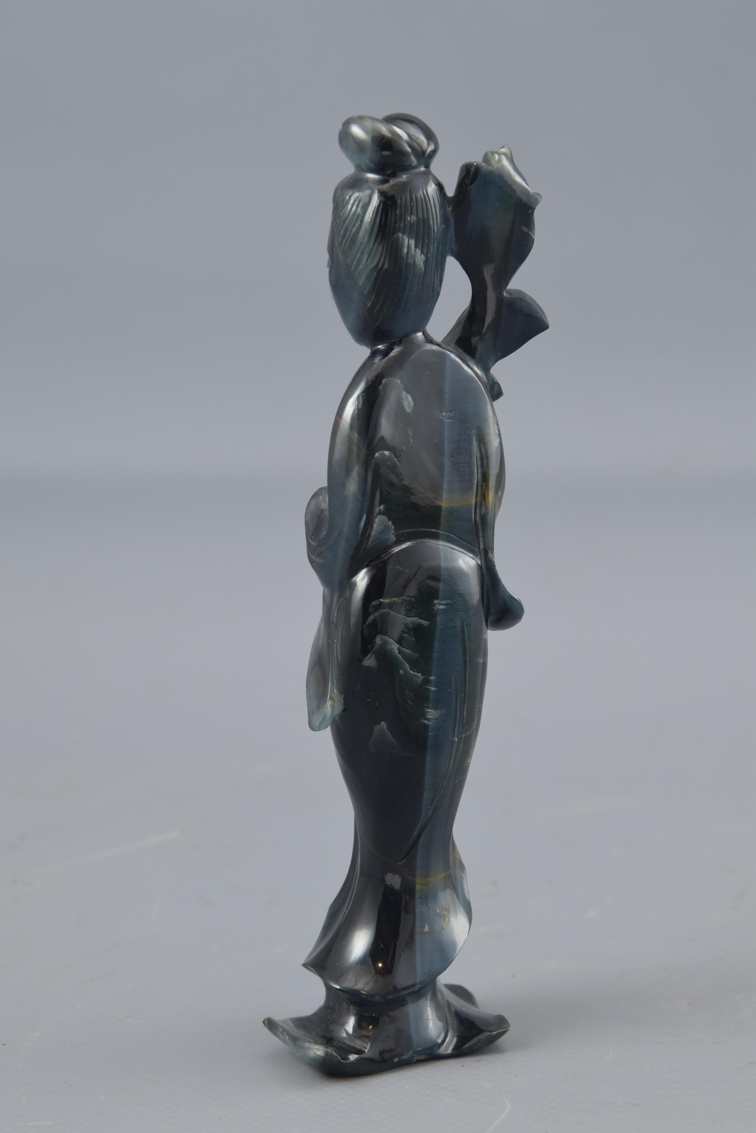 Oriental Figurine, Hard Stone, 20th Century In Good Condition For Sale In Madrid, ES