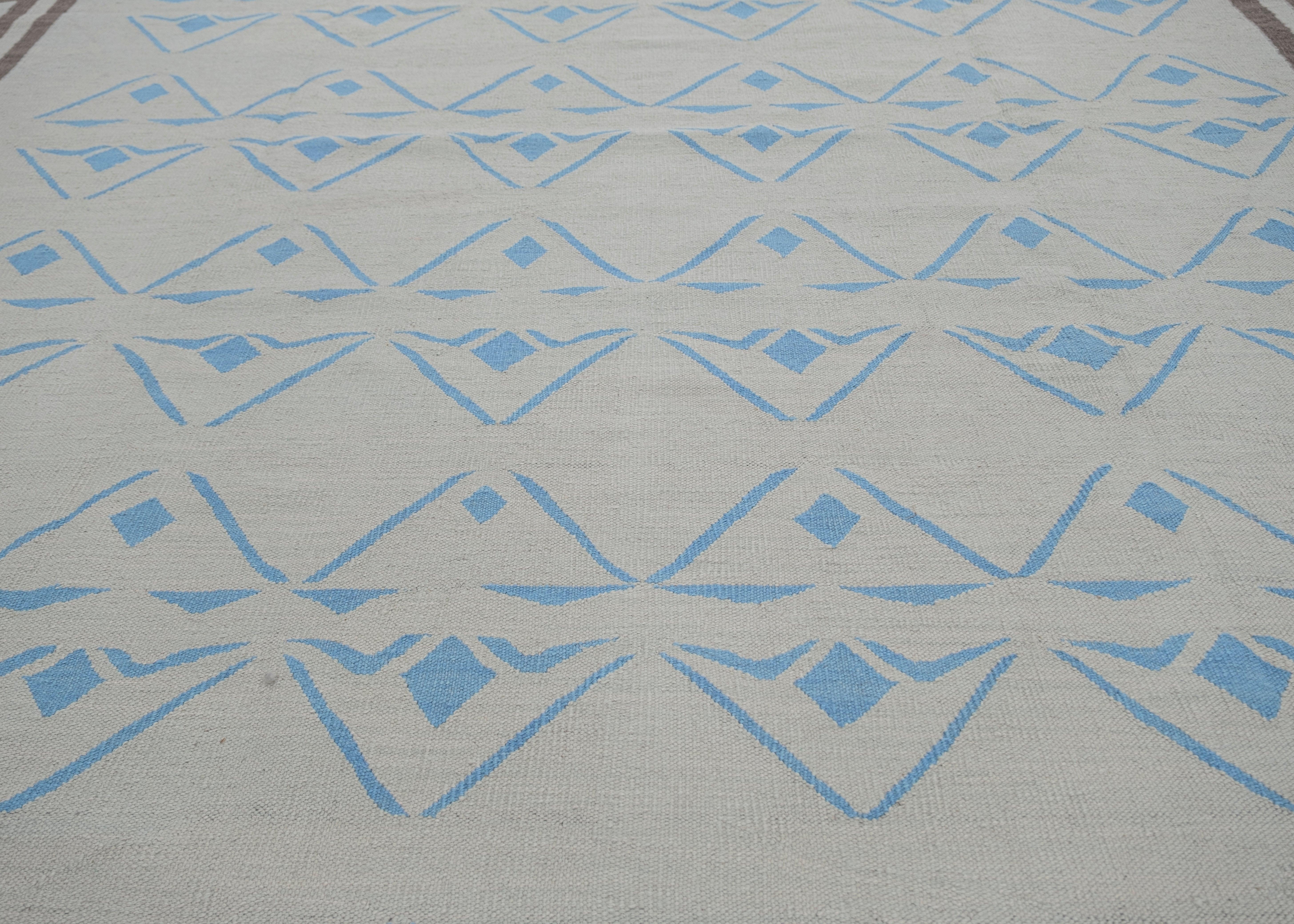 Hand-Knotted Oriental Flat Weave Turkish Kilim Rug 11' x 13'7