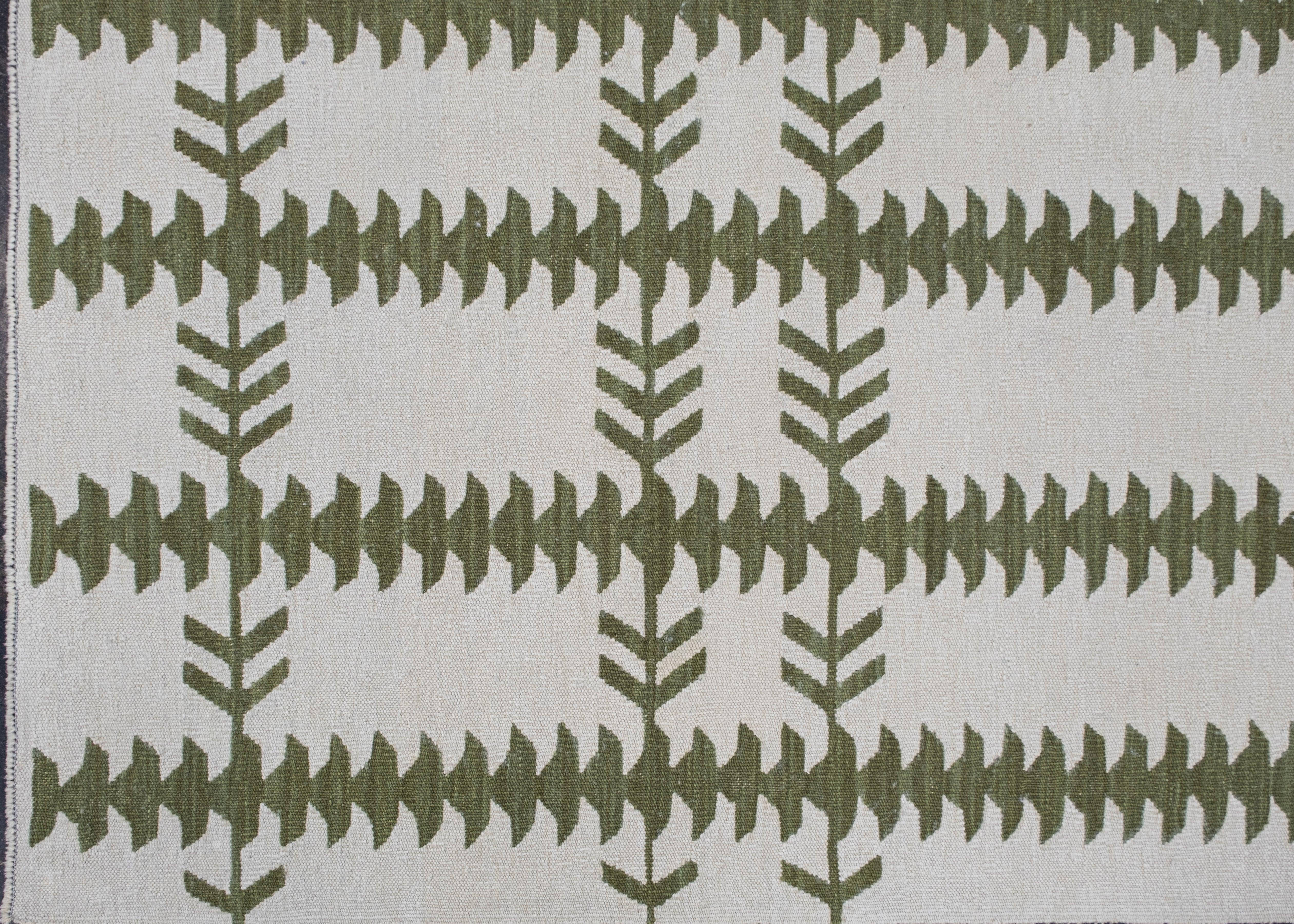 Hand-Knotted Oriental Flat Weave Turkish Kilim Rug 5' x 8'1