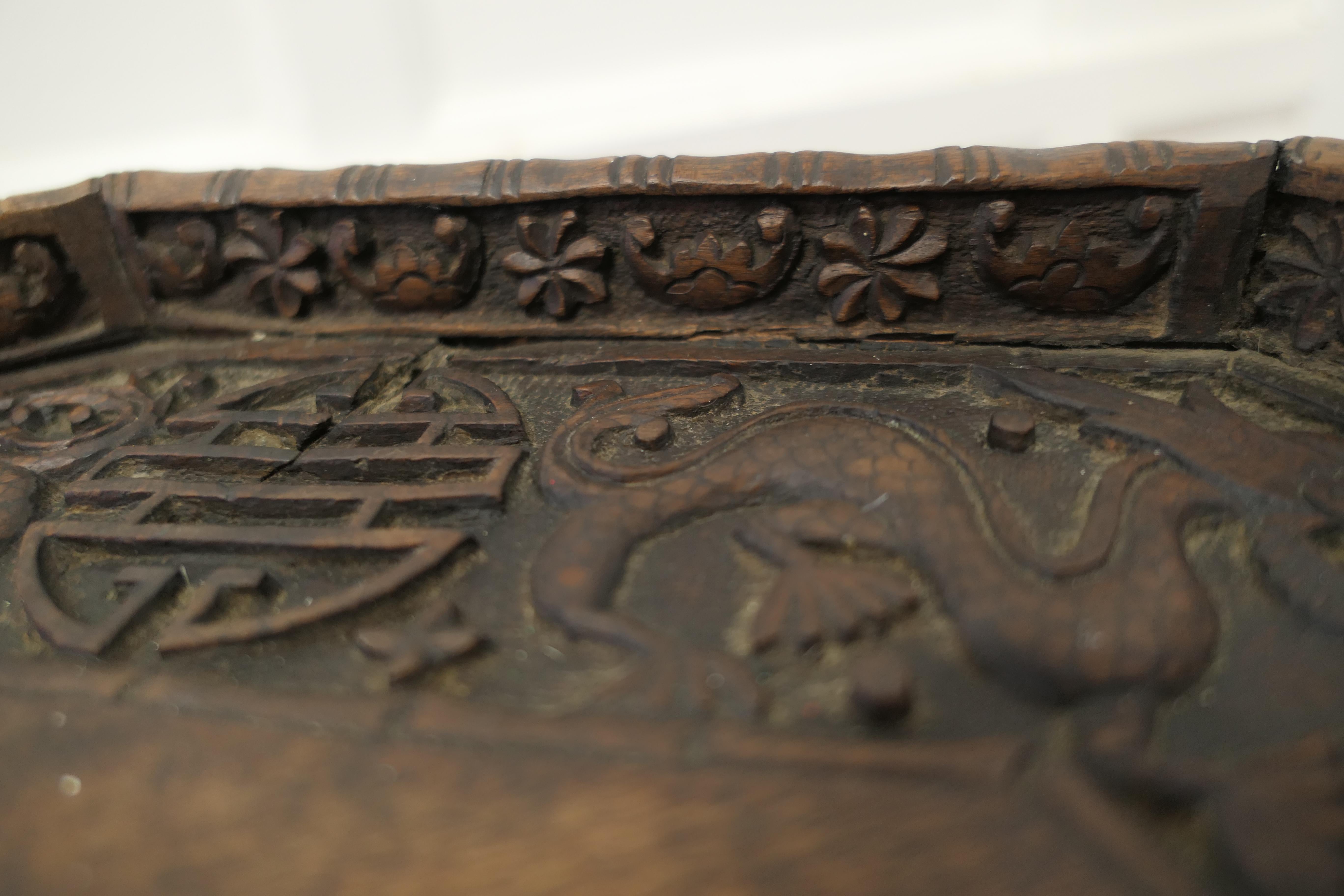 Oriental Folk Art Carved Dragon Tray This Is a Lovely Piece of Hand Carving For Sale 1