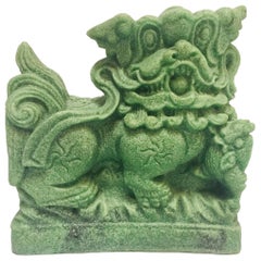 Oriental Green Soapstone Foo Dog