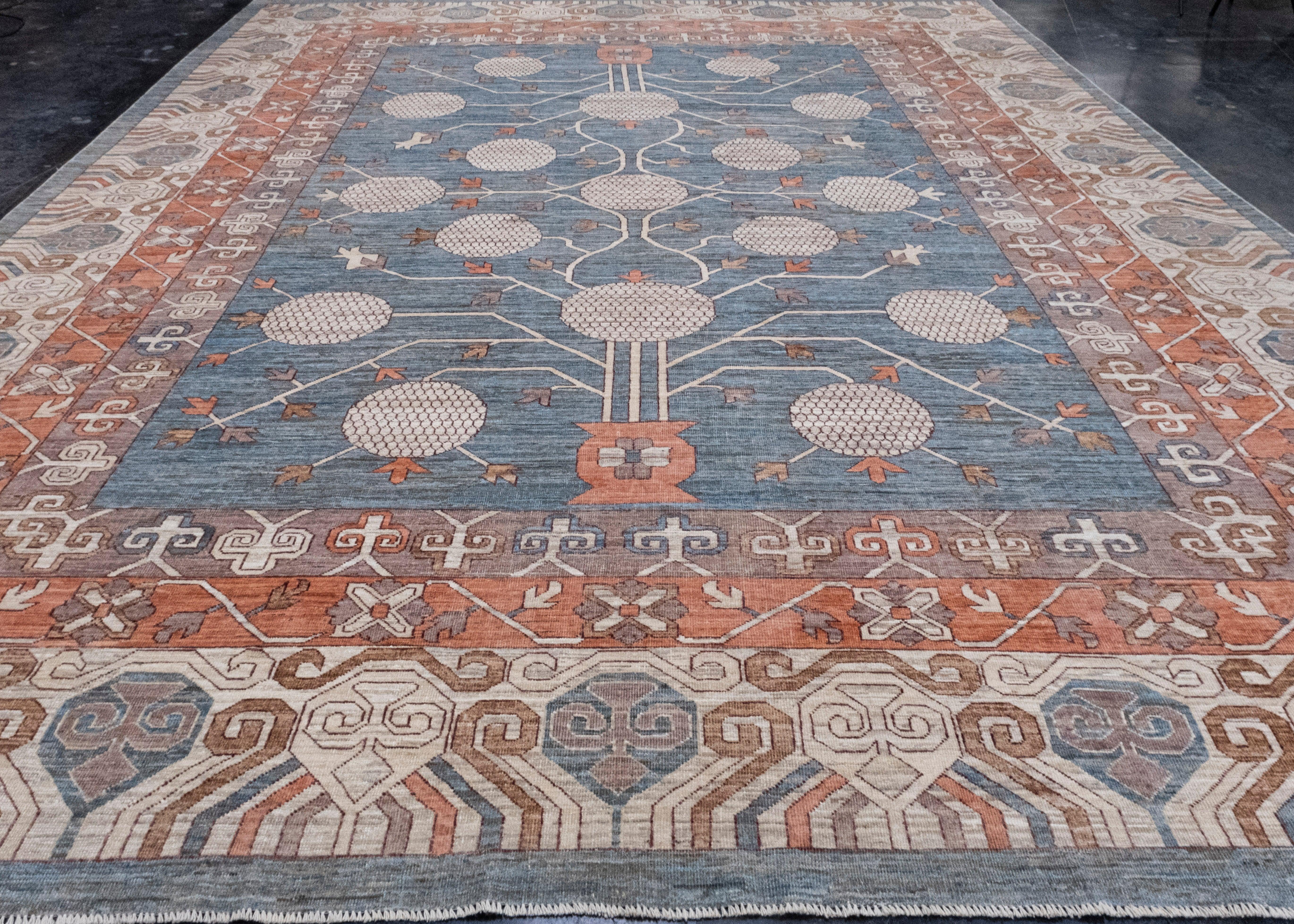 Oriental Hand Knotted Oushak Rug 13'2