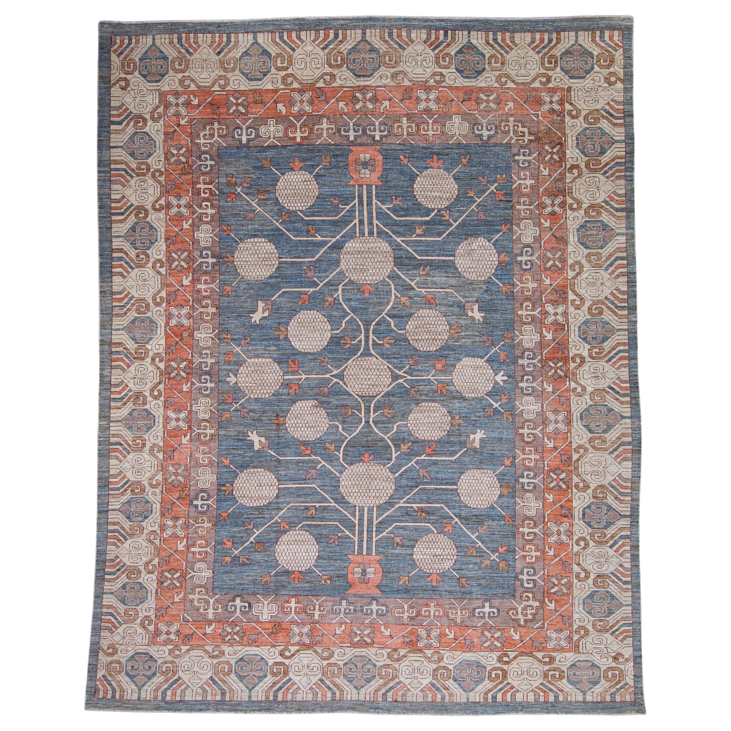 Oriental Hand Knotted Oushak Rug 13'2" x 16'11" #9033 For Sale