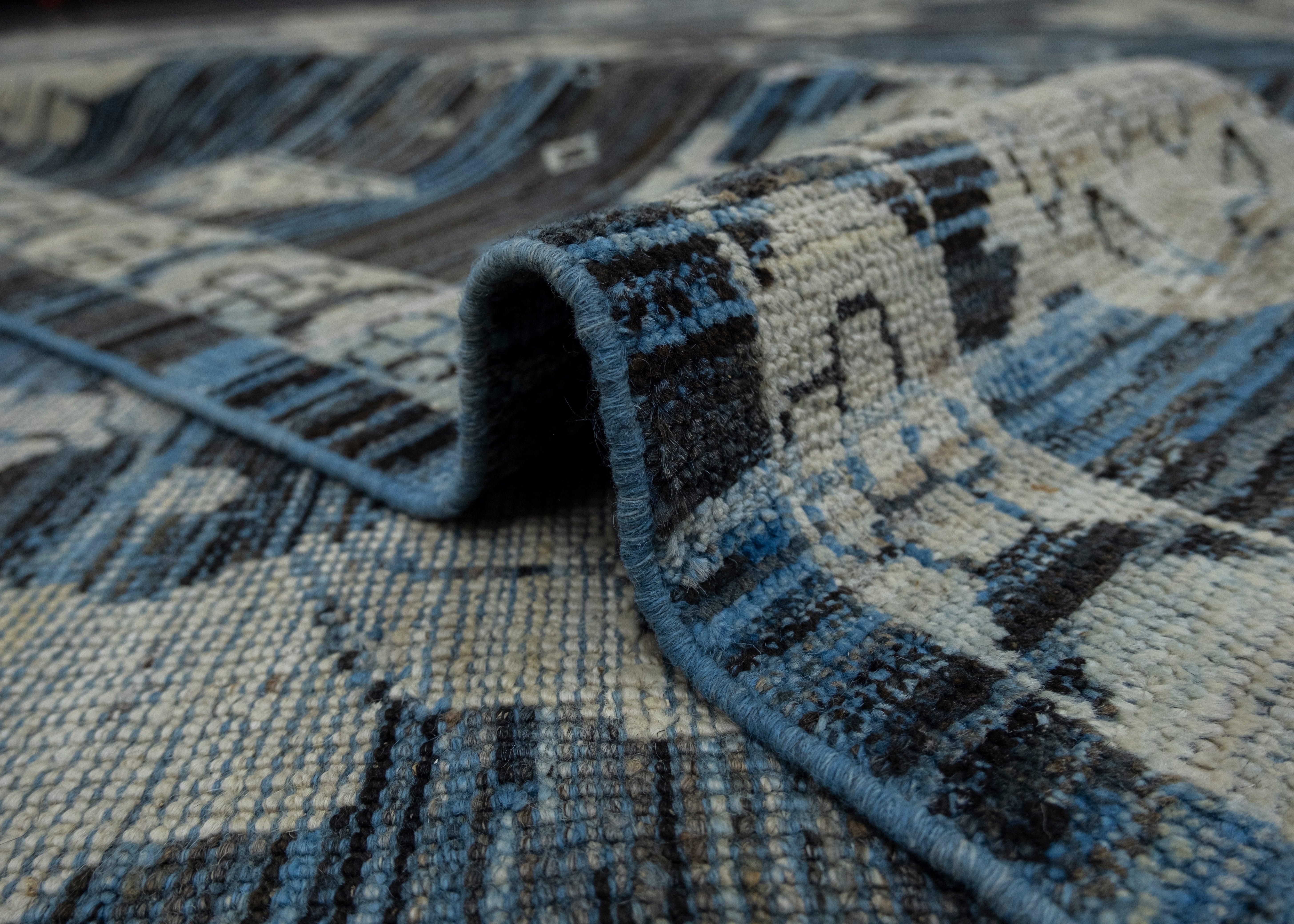 Wool Oriental Hand Knotted Oushak Rug 9'5