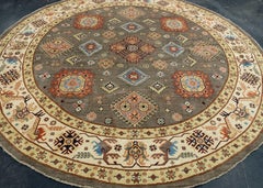 Oriental Hand Knotted Round Rug 9' x 9'1" #17102