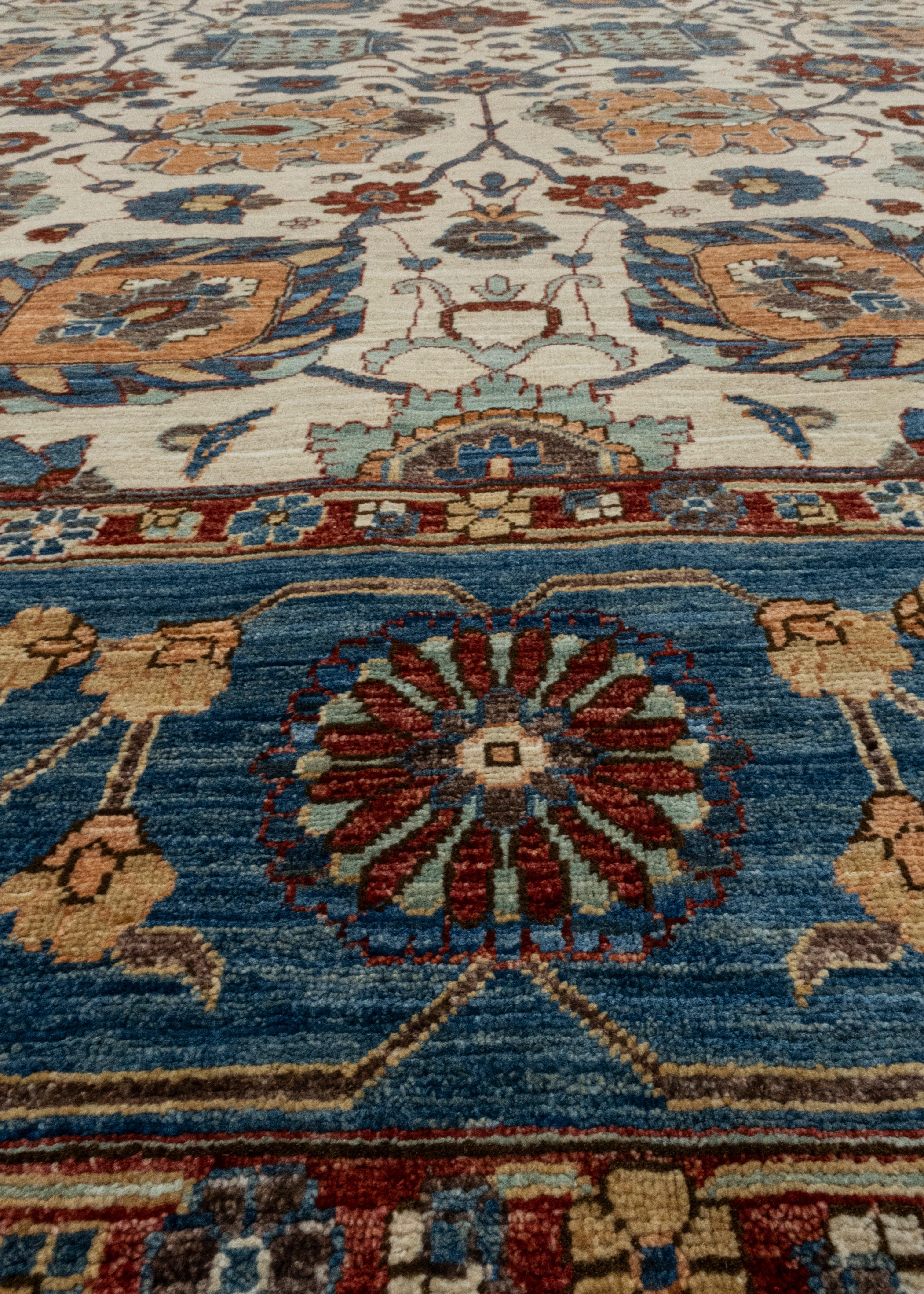 Contemporary Oriental Hand Knotted Rug 10' x 13'8