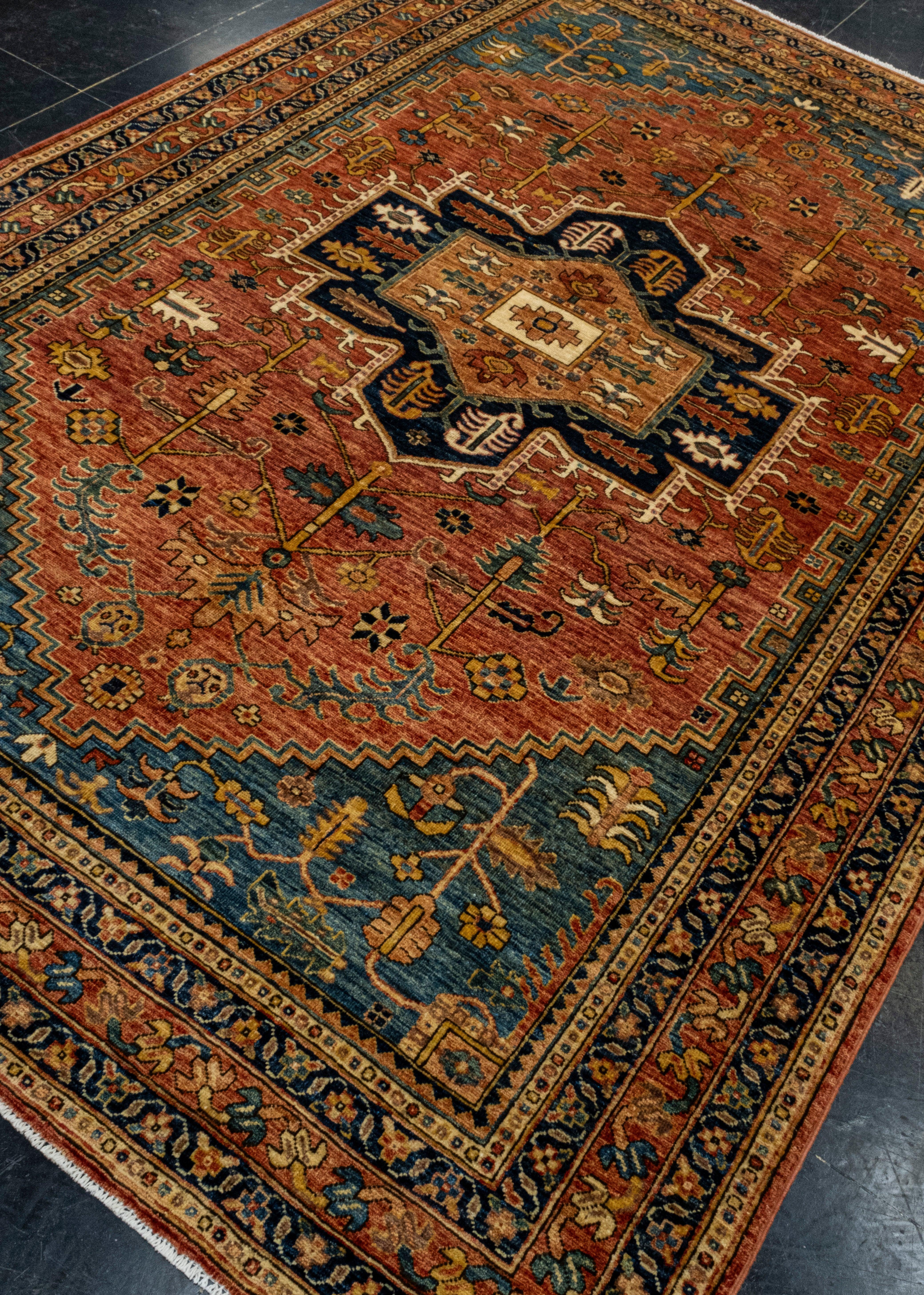 Turco Tappeto orientale annodato a mano 6' x 8'11