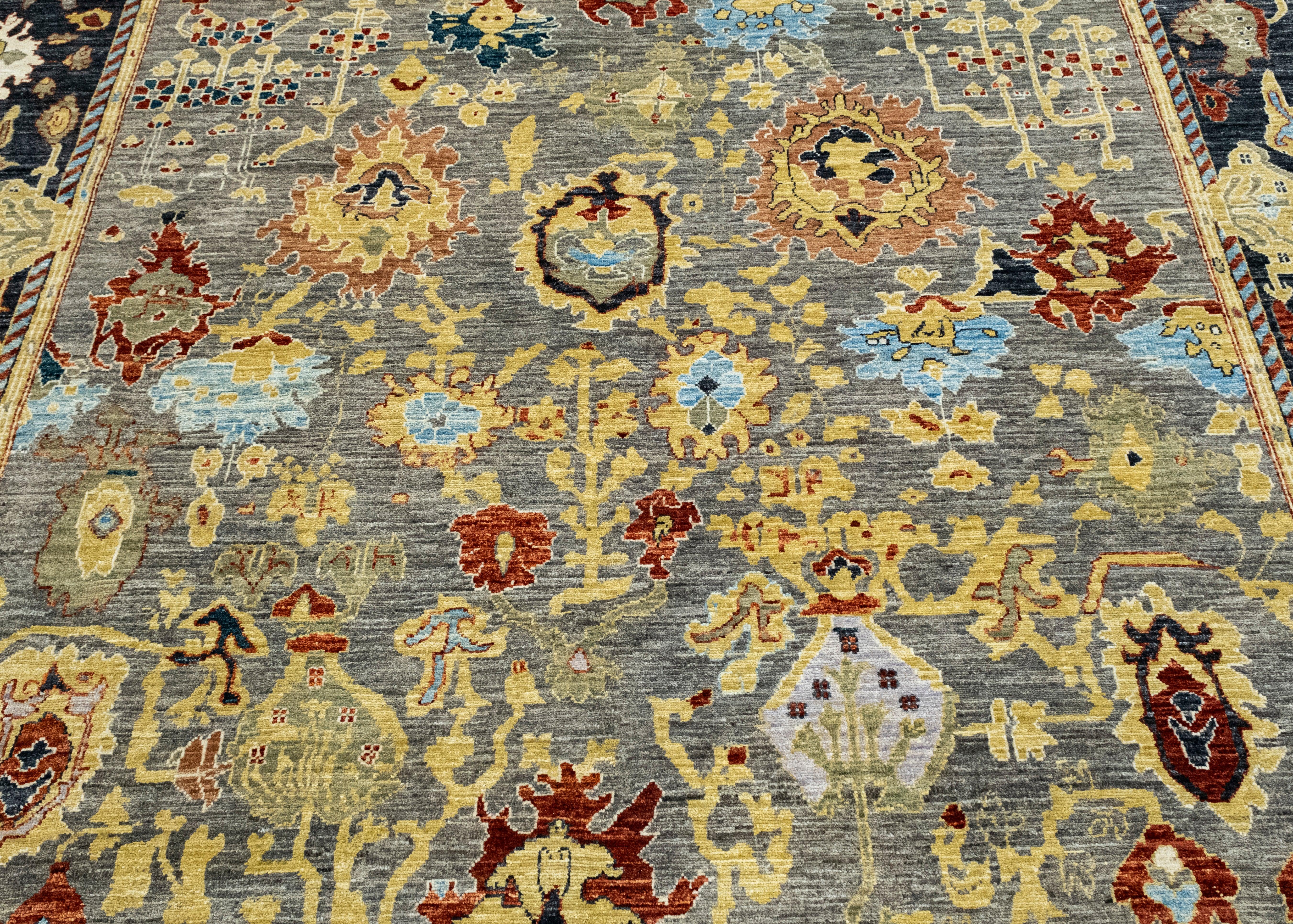 XXI secolo e contemporaneo Oriental Hand Knotted Rug 8'11