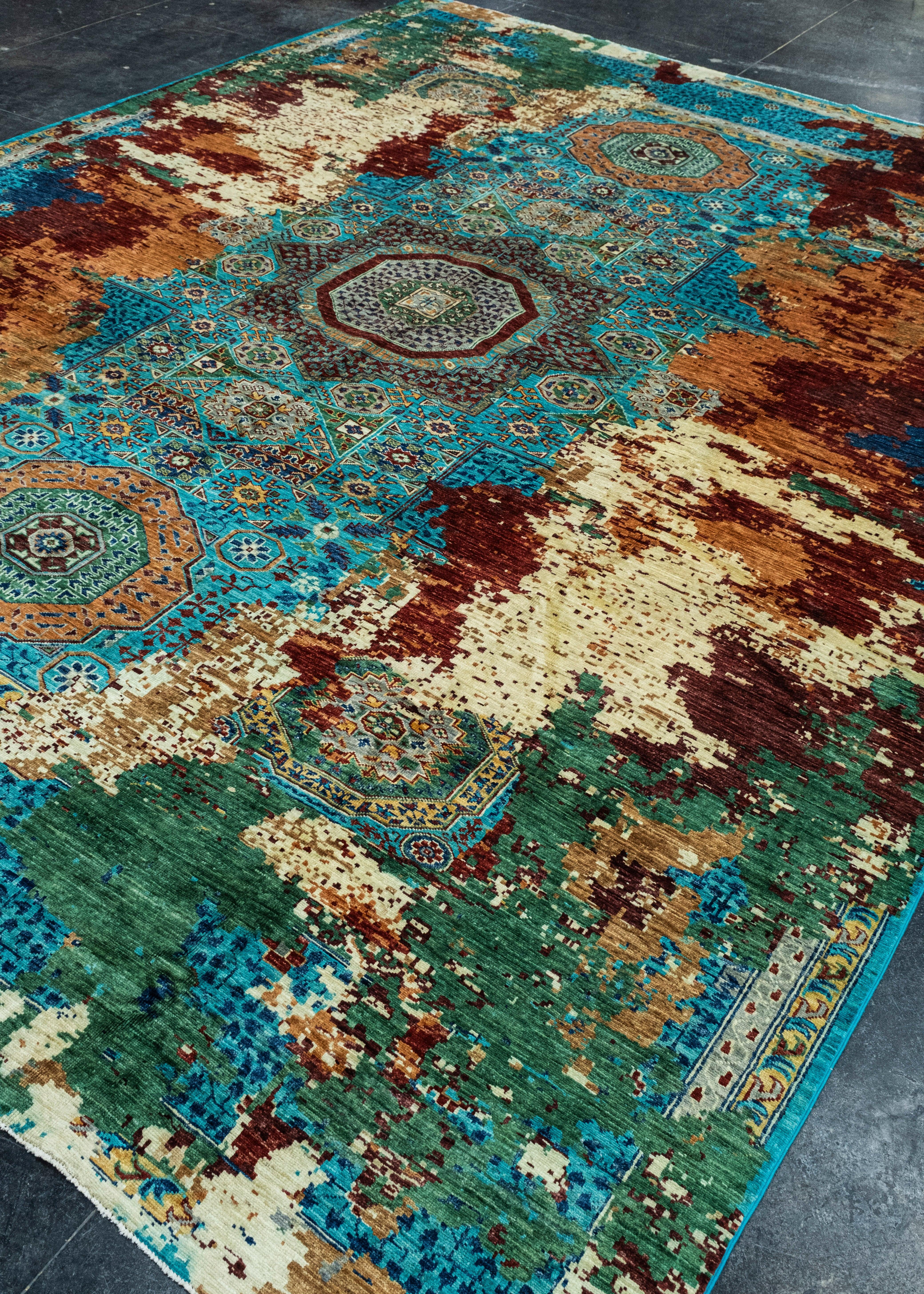 Turkish Oriental Hand Knotted Rug 9'2