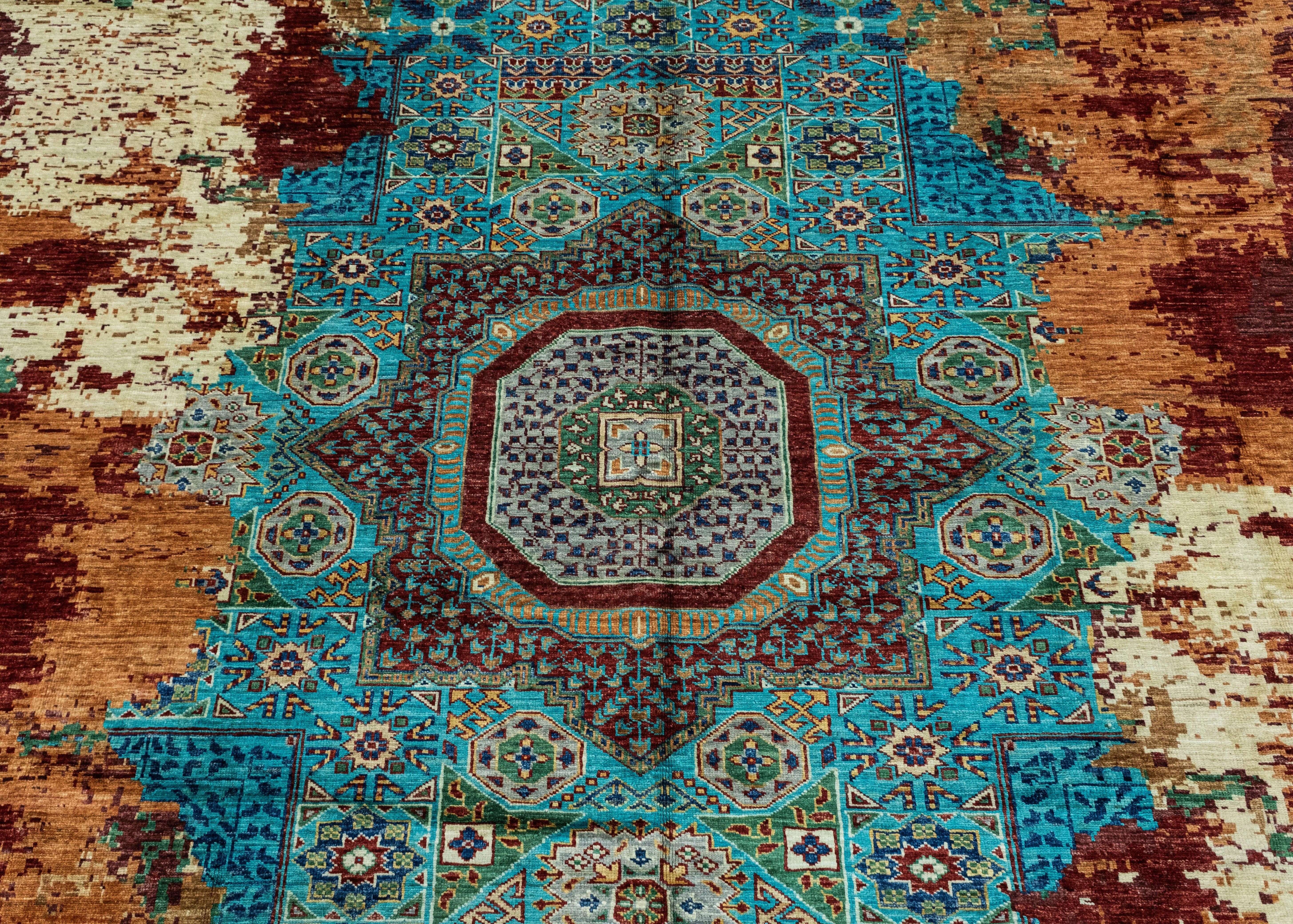 Contemporary Oriental Hand Knotted Rug 9'2