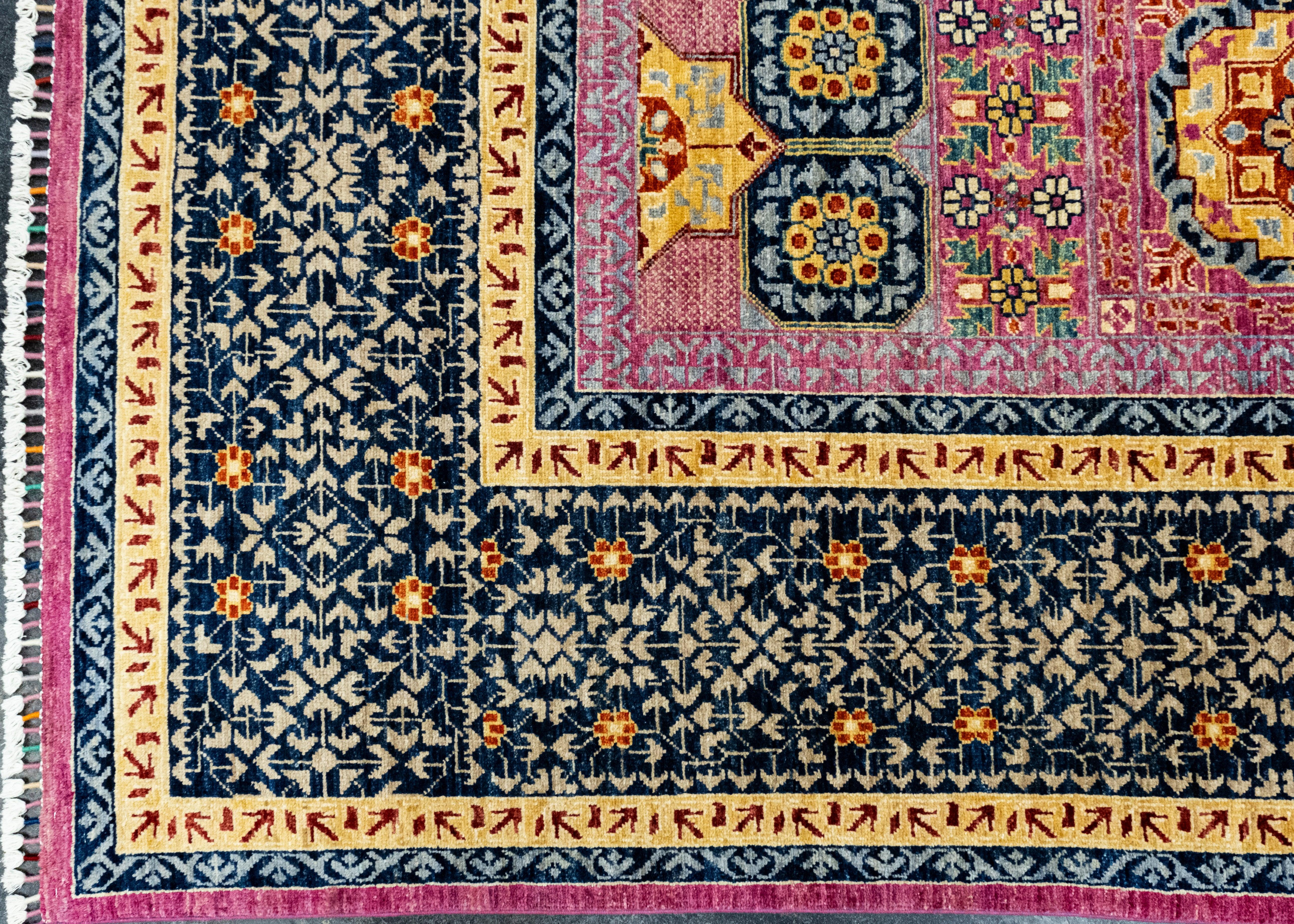 Noué à la main Tapis oriental noué à la main 9'3