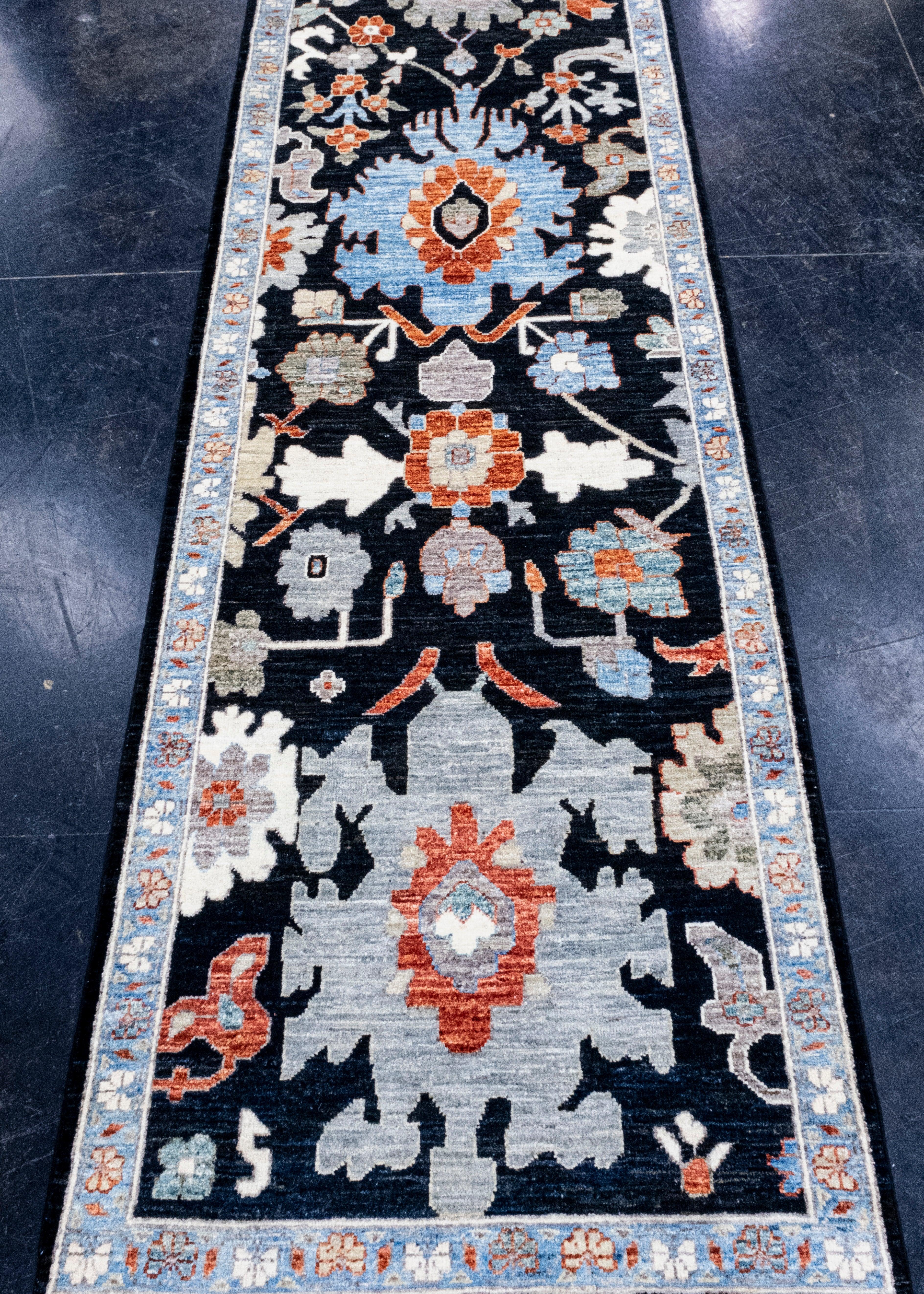 Oriental Hand Knotted Rug Runner 2'9