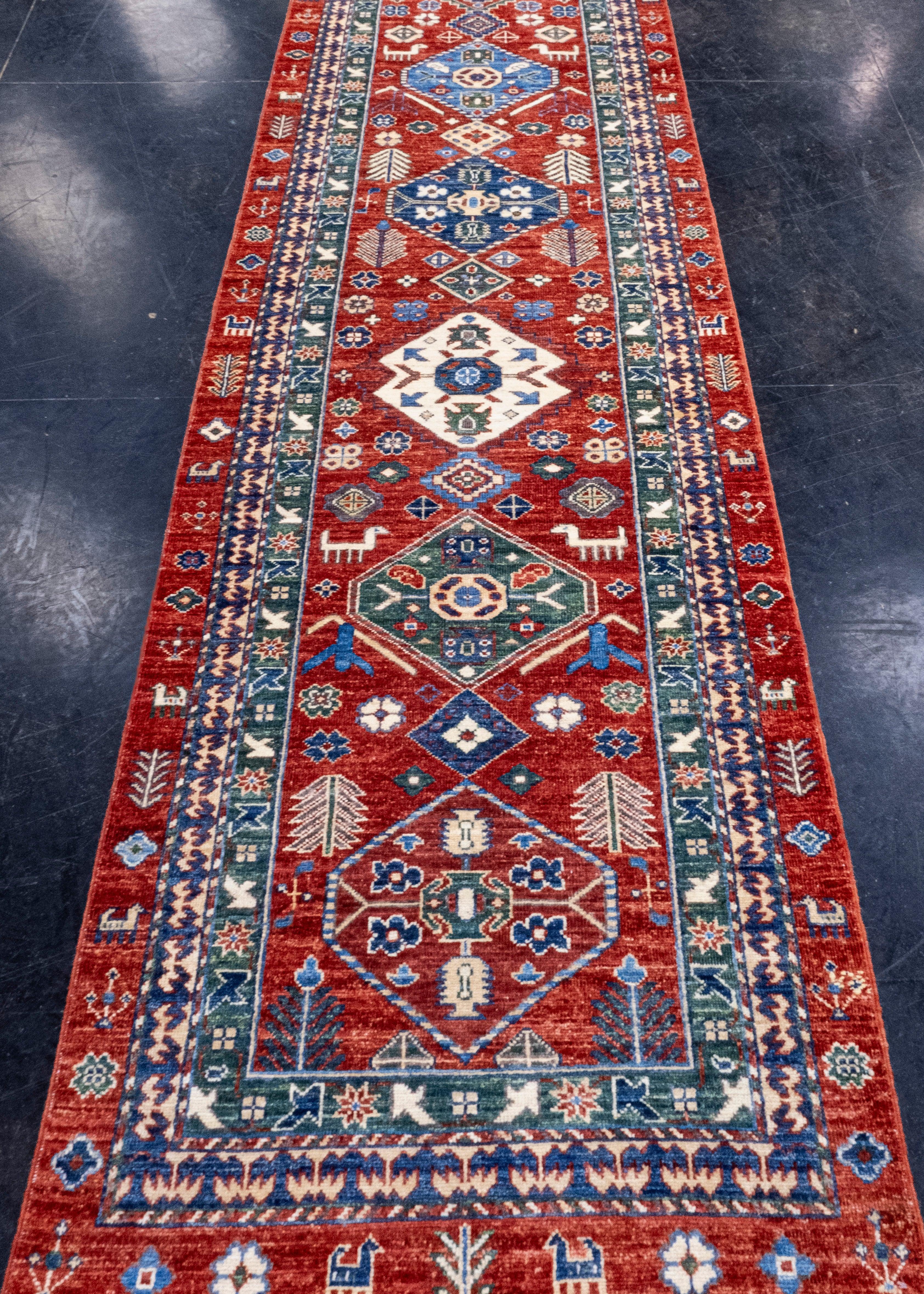 Oriental Hand Knotted Runner Rug 2'8
