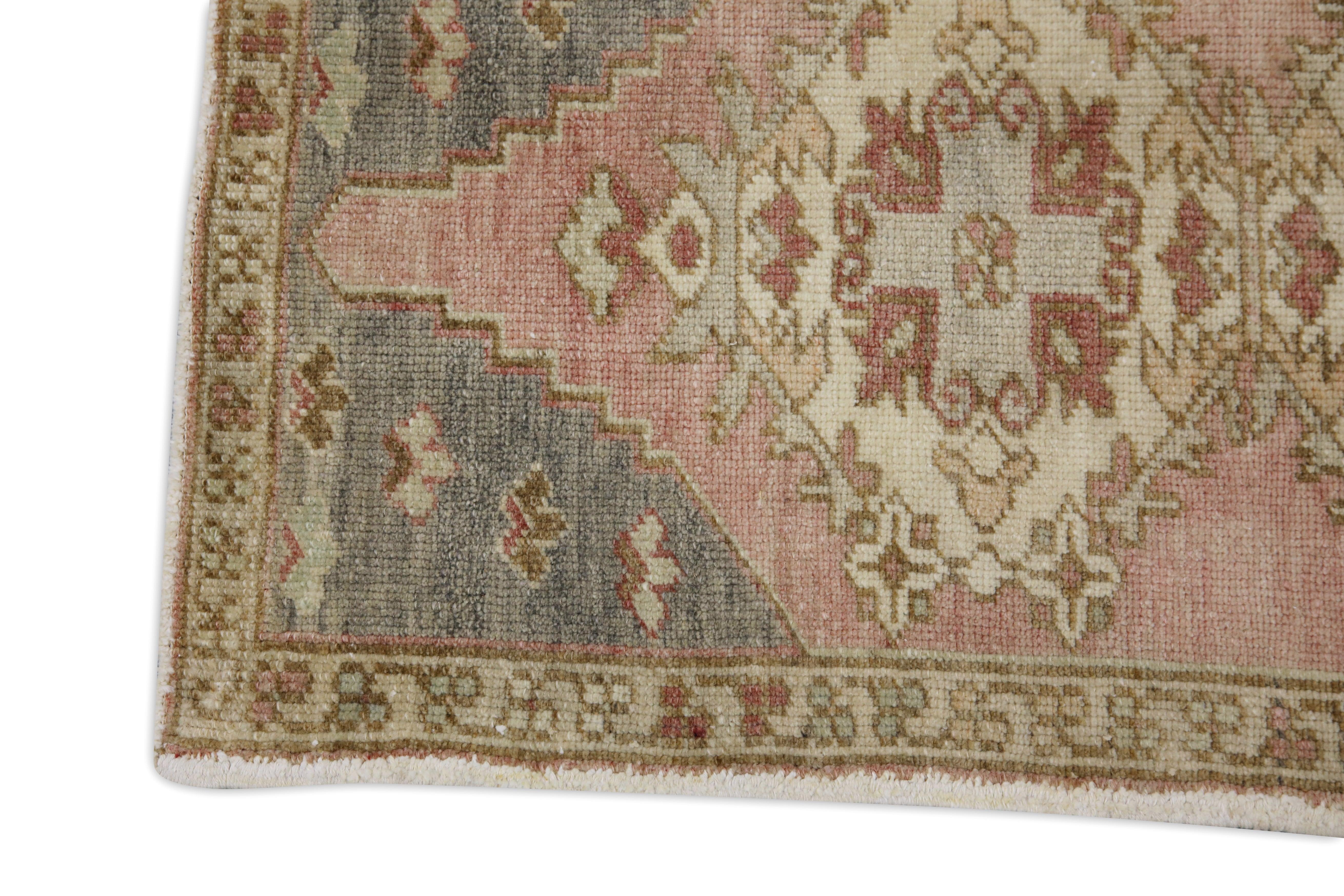 Hand-Knotted Oriental Hand Knotted Turkish Mini Rug 1'10