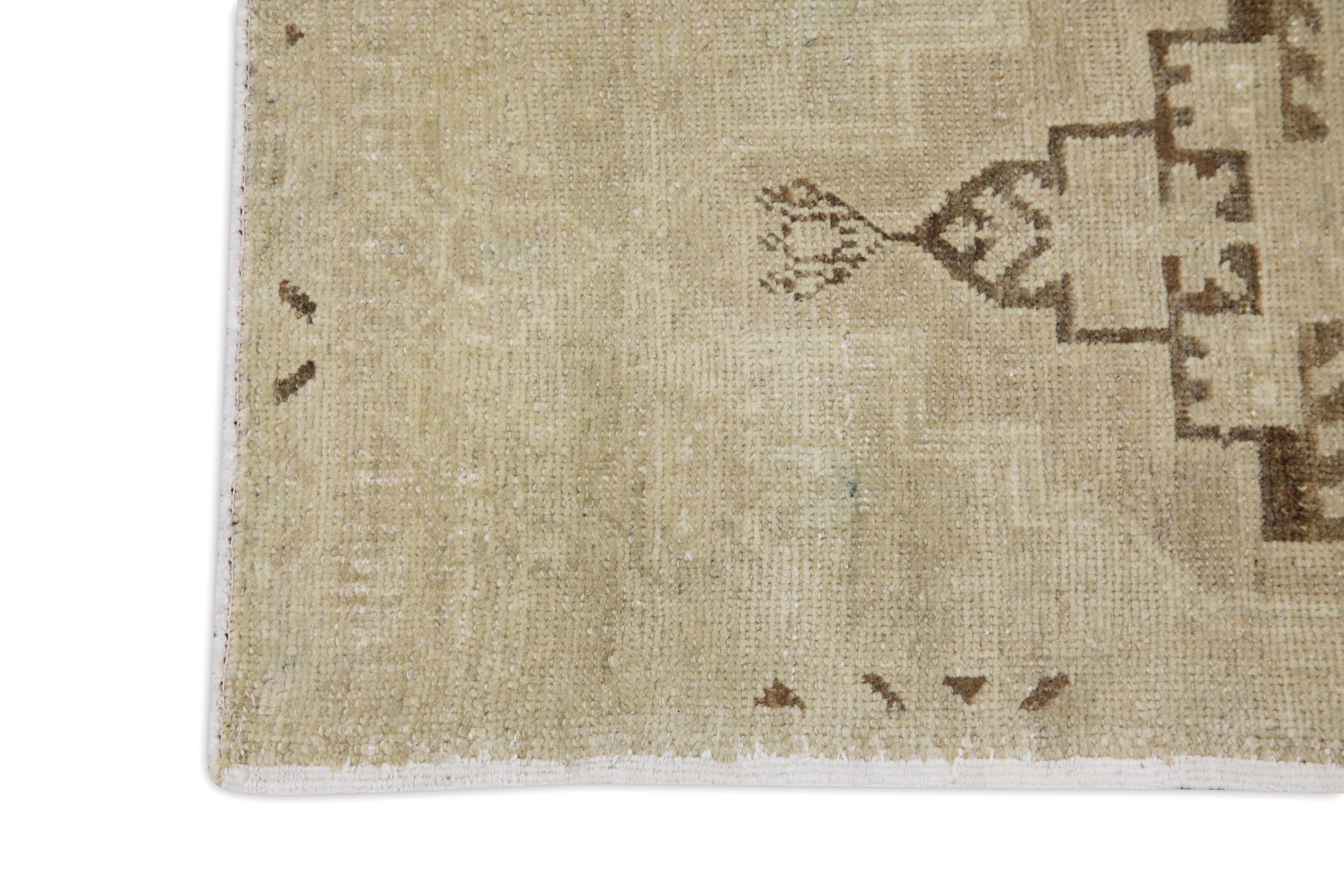 Hand-Knotted Oriental Hand Knotted Turkish Mini Rug 1'6