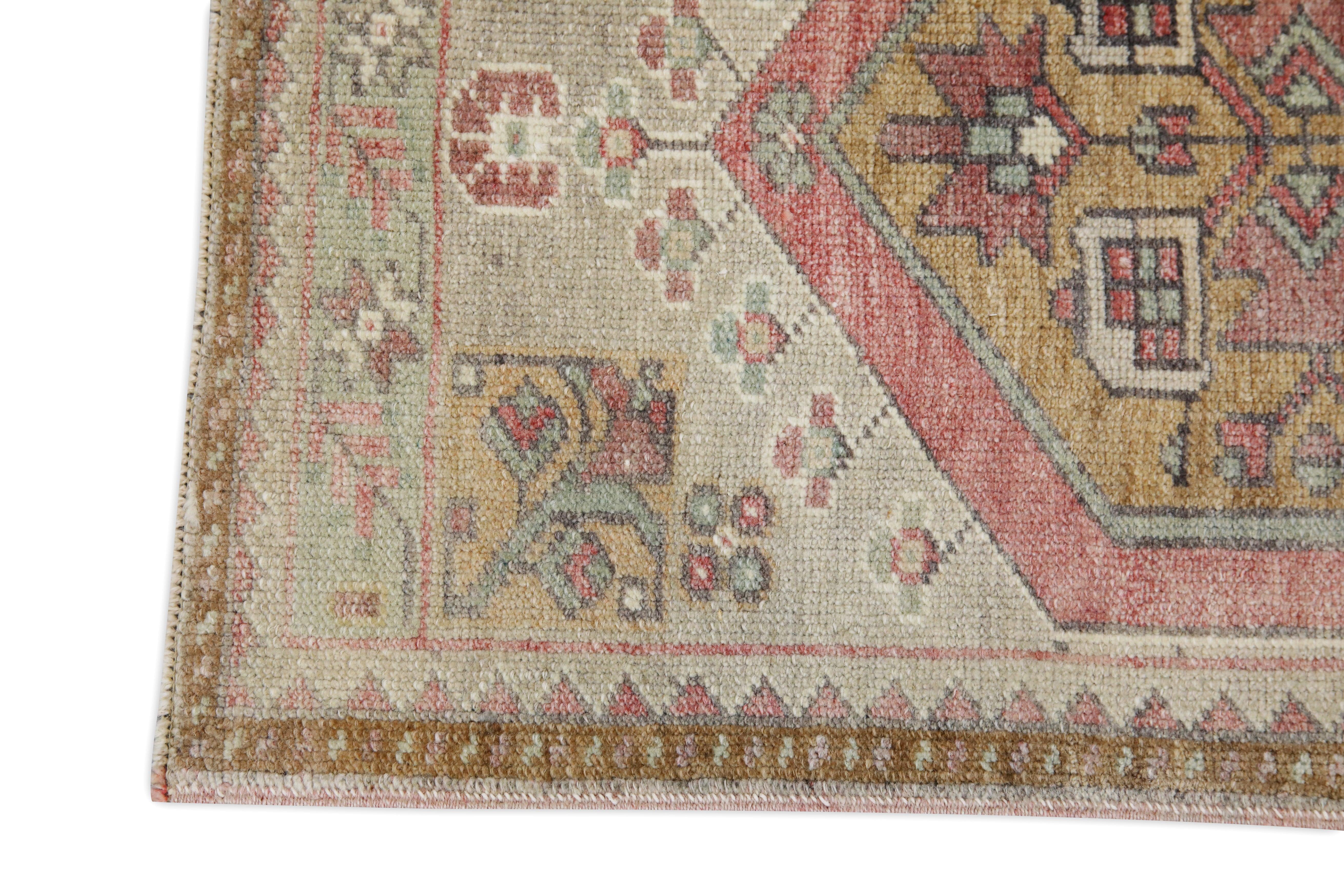 Hand-Knotted Oriental Hand Knotted Turkish Mini Rug 1'8