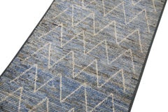 Orientalischer handgeknüpfter türkischer moderner Teppich 2'9" x 8'1" #6008A