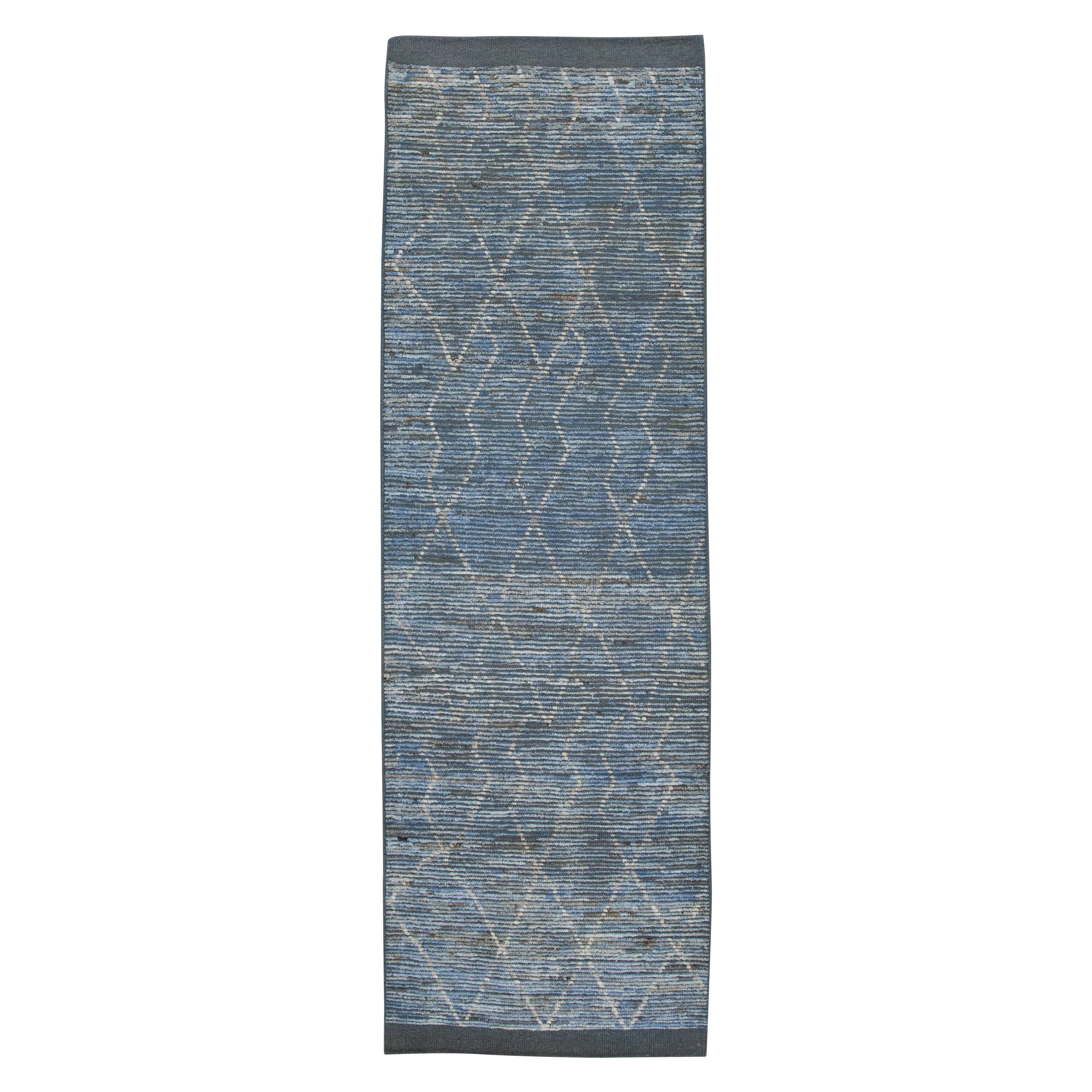 Orientalischer handgeknüpfter türkischer moderner Teppich 2'9" x 8'7" #6007A