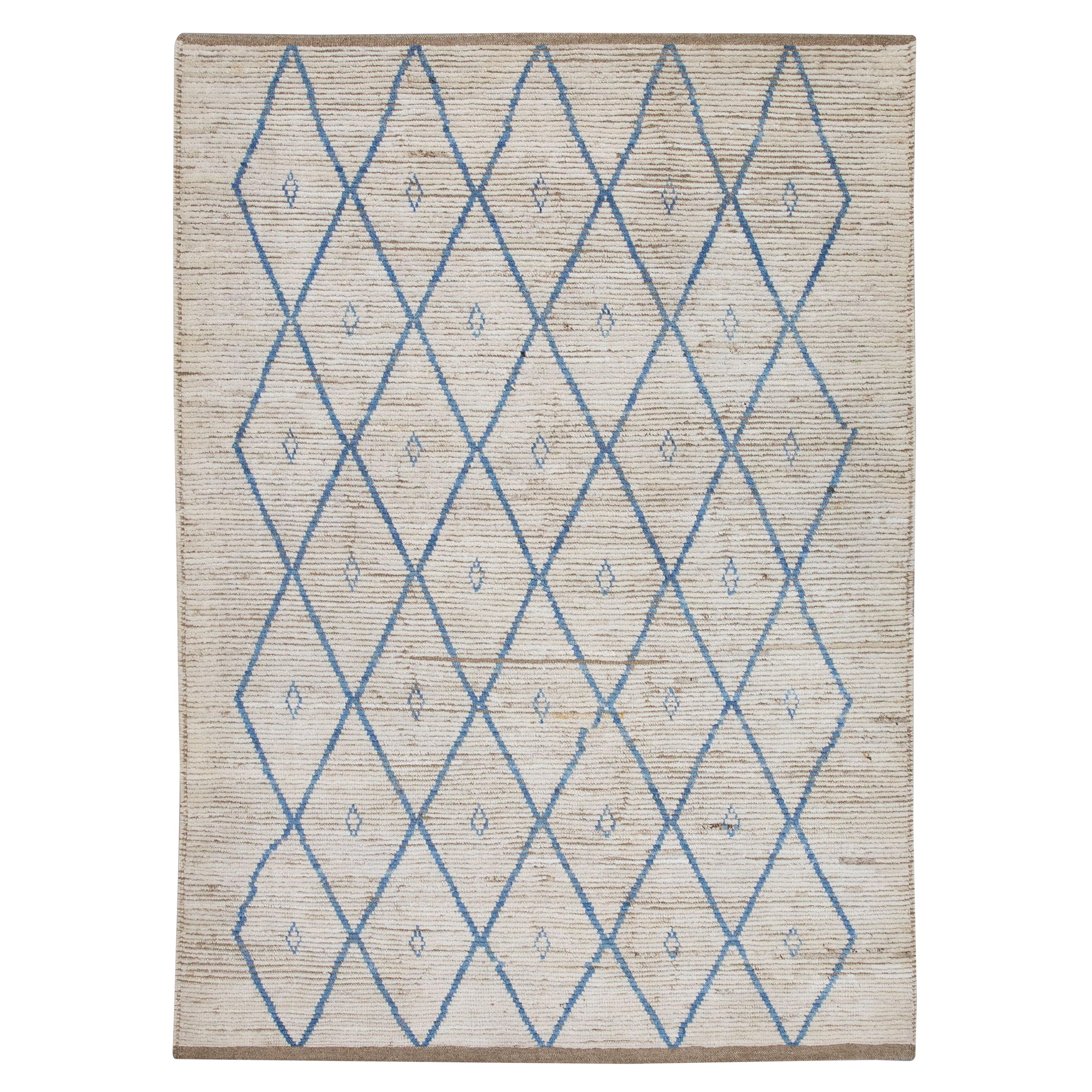 Orientalischer handgeknüpfter türkischer moderner Teppich 4'8" x 6'7" #6001A