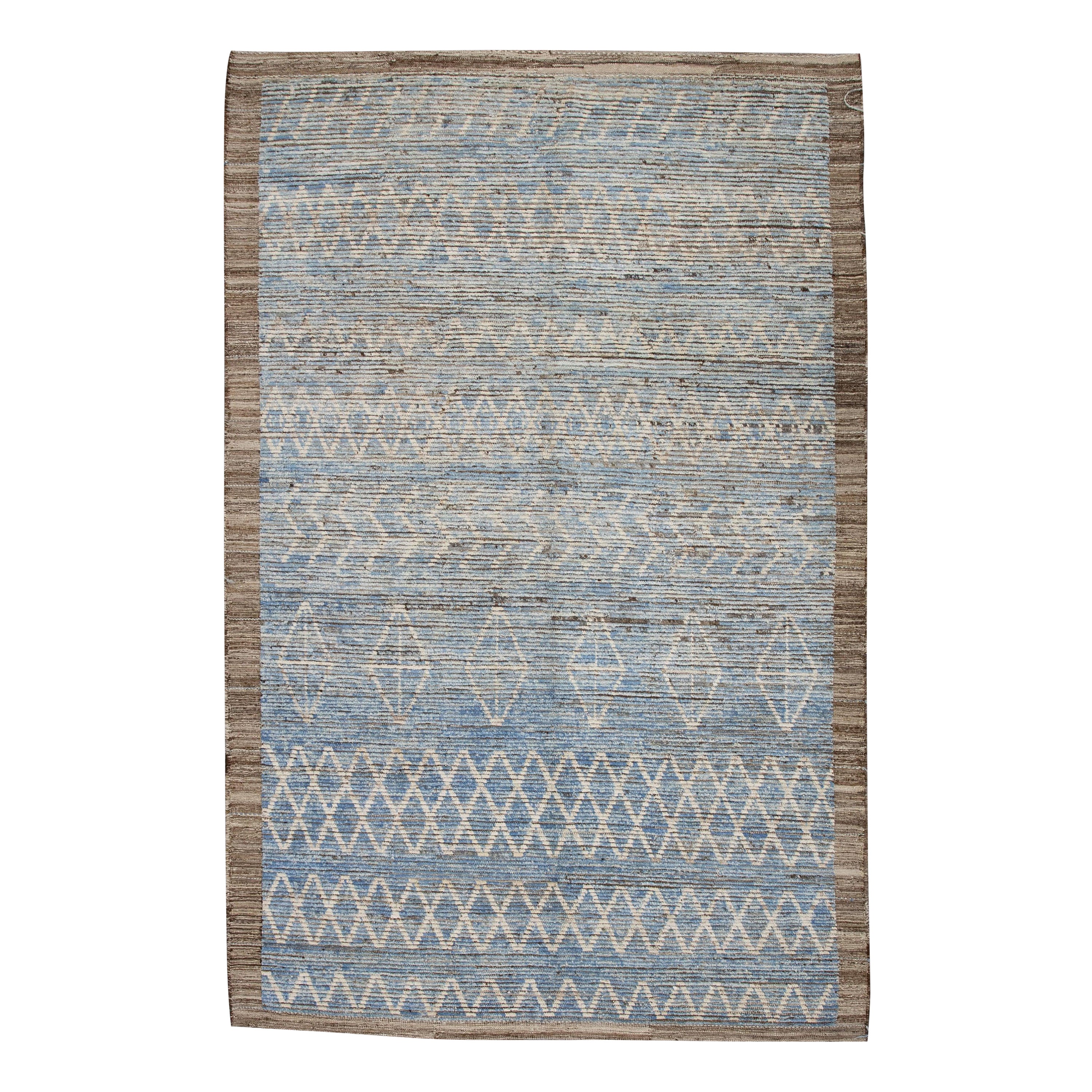 Orientalischer handgeknüpfter türkischer moderner Teppich 6'1" x 9'3" #6012