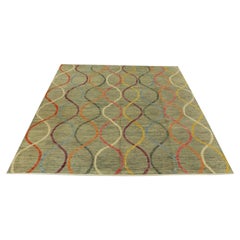 Orientalischer handgeknüpfter türkischer moderner Teppich 8'4" x 10'1" #M-1010