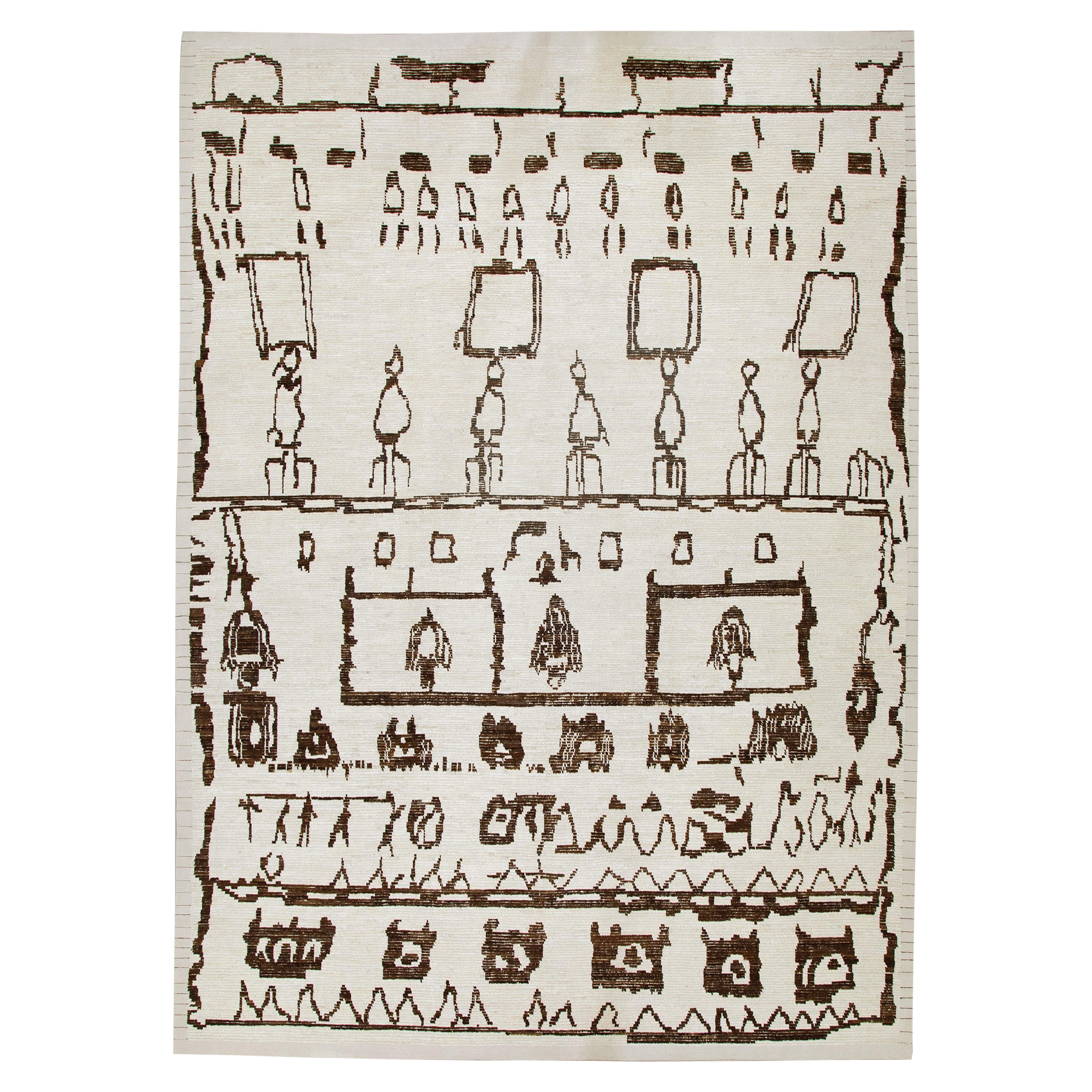Orientalischer handgeknüpfter türkischer moderner Tulu-Teppich 12' x 15'10" #6219